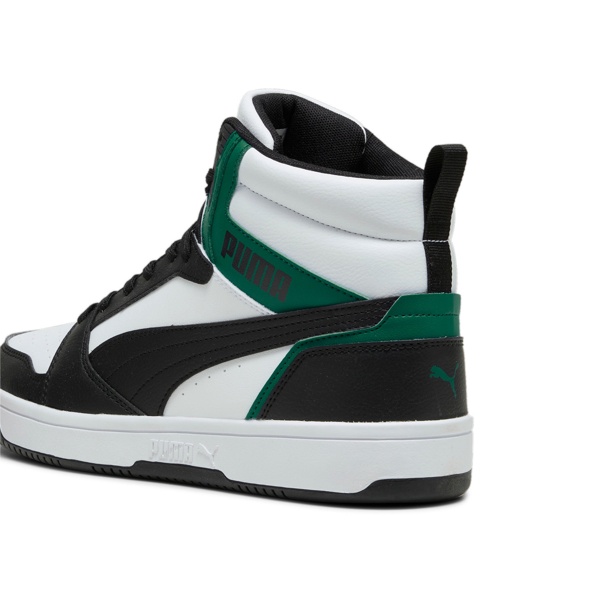 Puma Rebound v6 Hi-Top - White/Black/Green