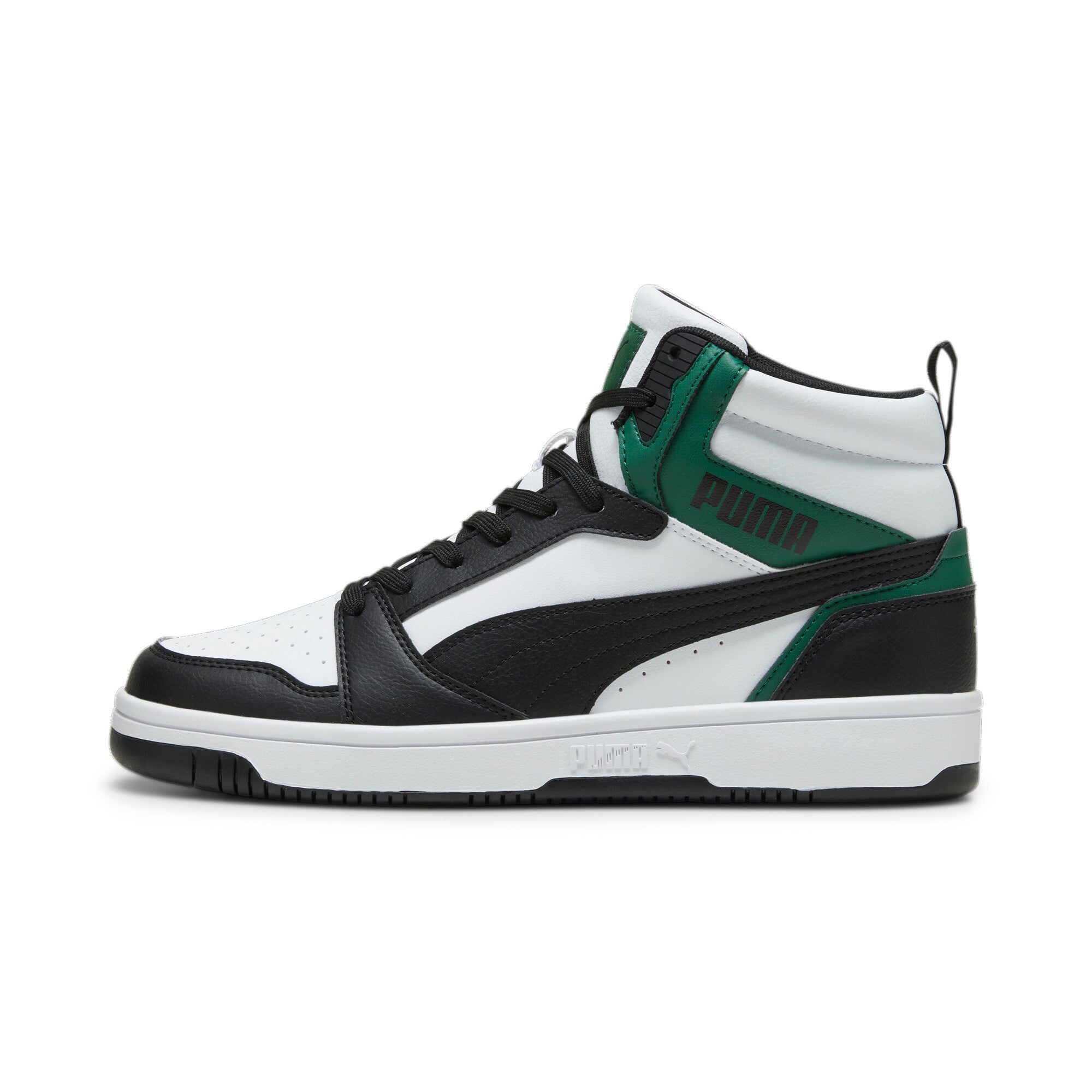 Puma Rebound v6 Hi-Top - White/Black/Green