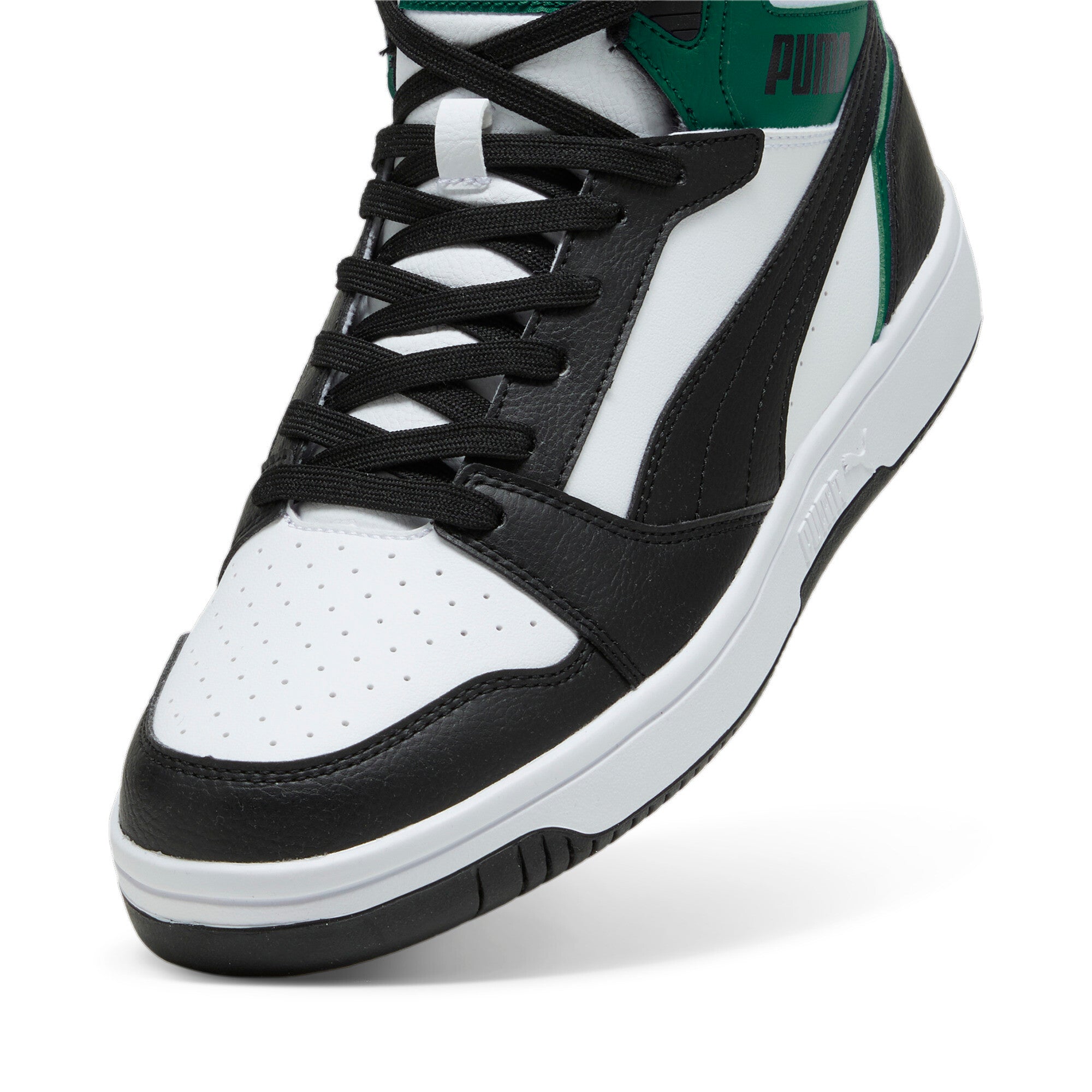 Puma Rebound v6 Hi-Top - White/Black/Green