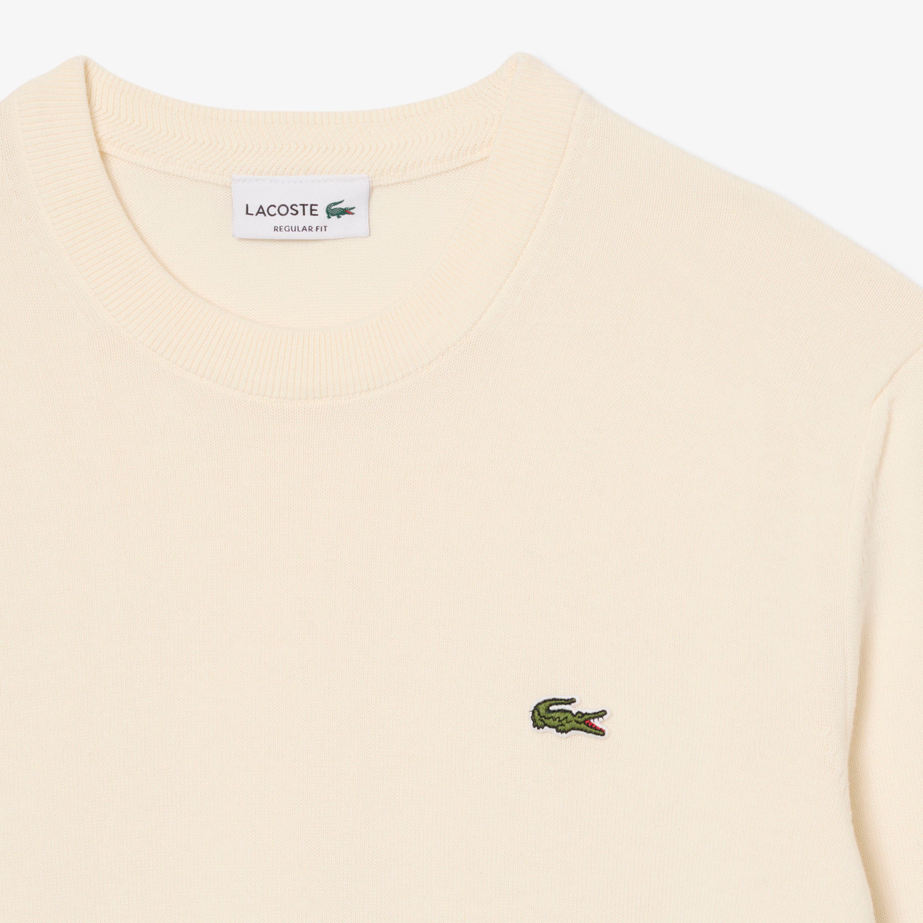 LACOSTE Monochrome Crew Neck Cotton Sweater