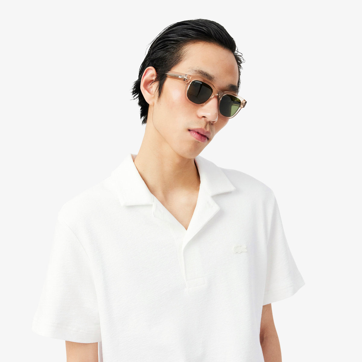 LACOSTE Classic Fit Textured Polo Shirt Men