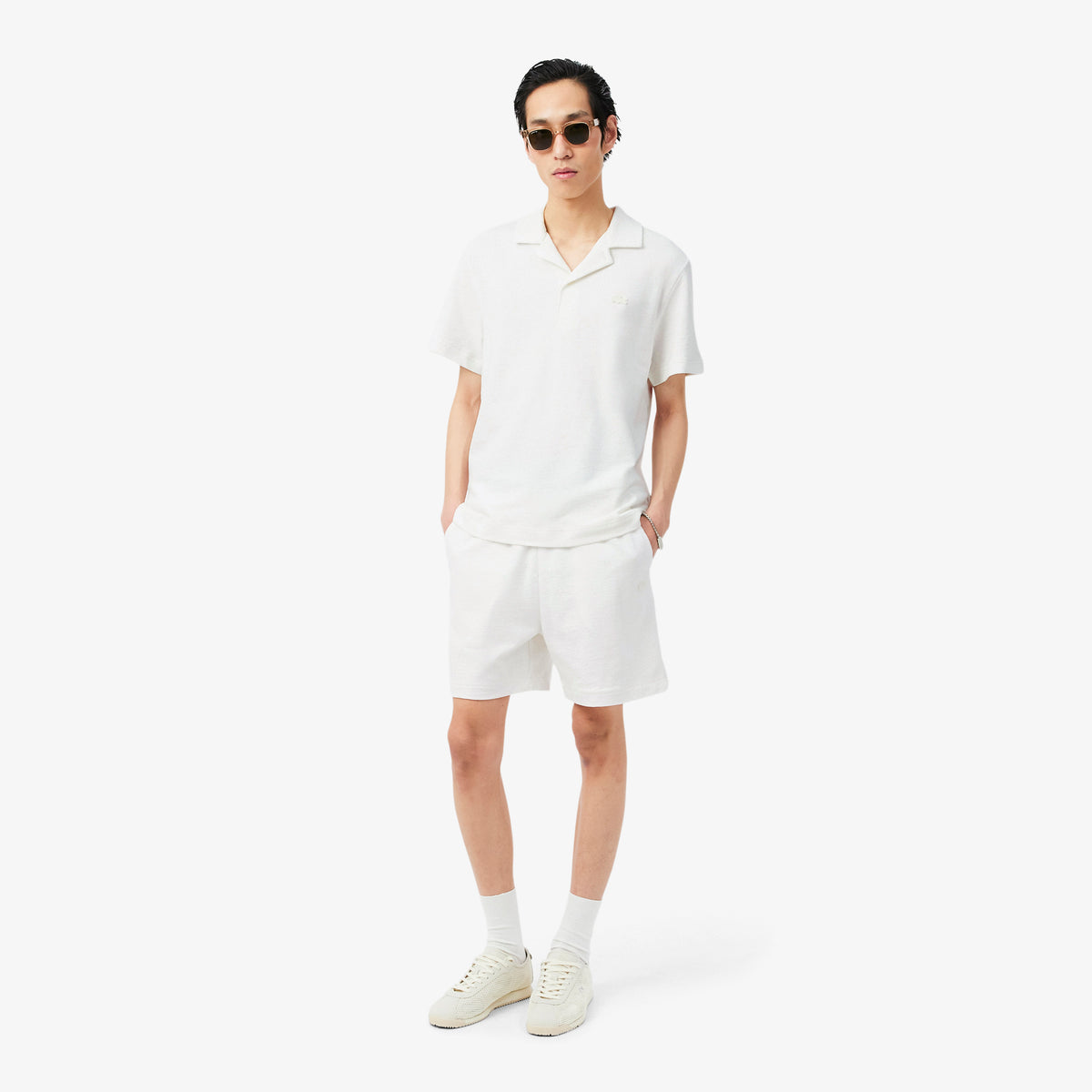 LACOSTE Classic Fit Textured Polo Shirt Men