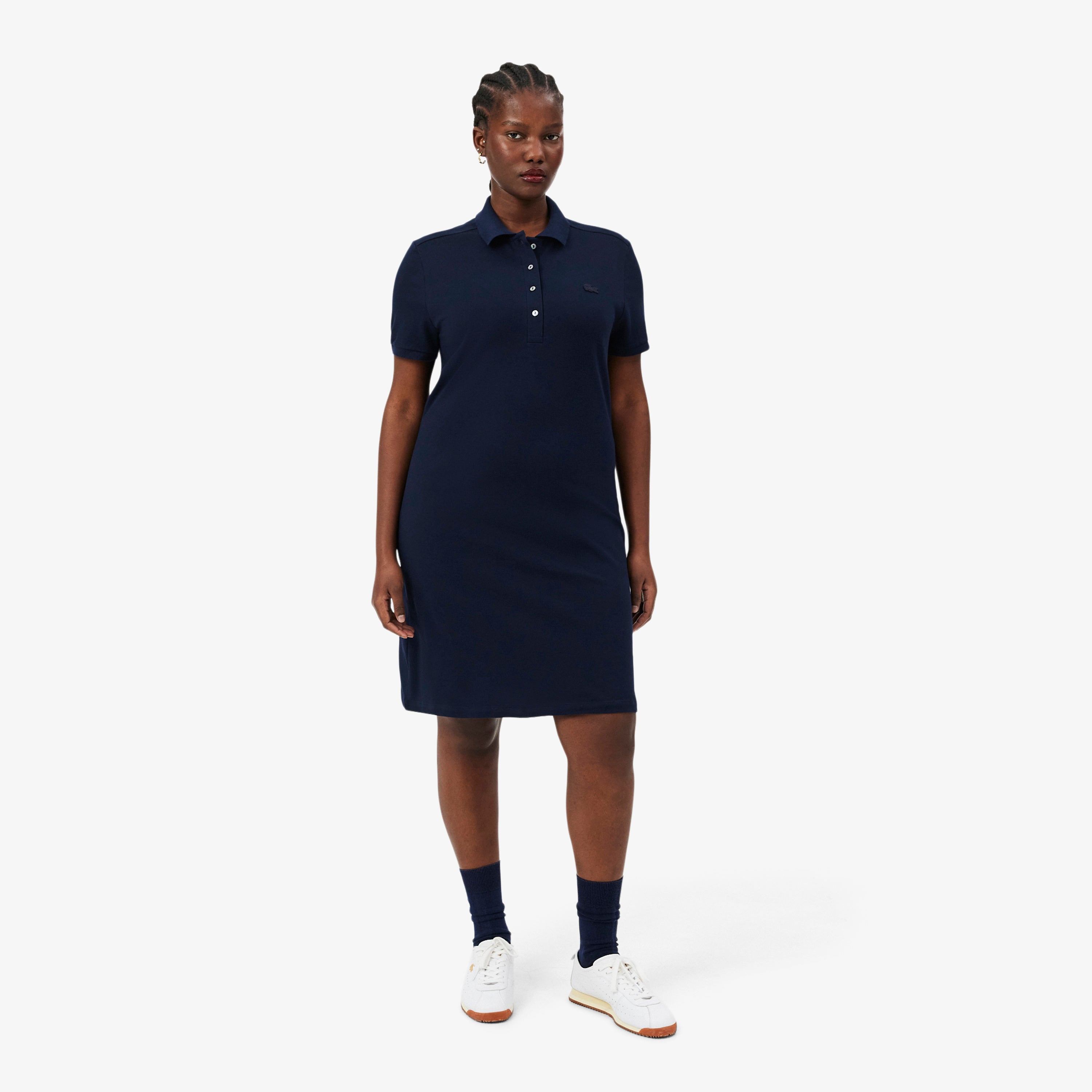LACOSTE Women's Slim Fit Stretch Mini Piqué Polo Dress