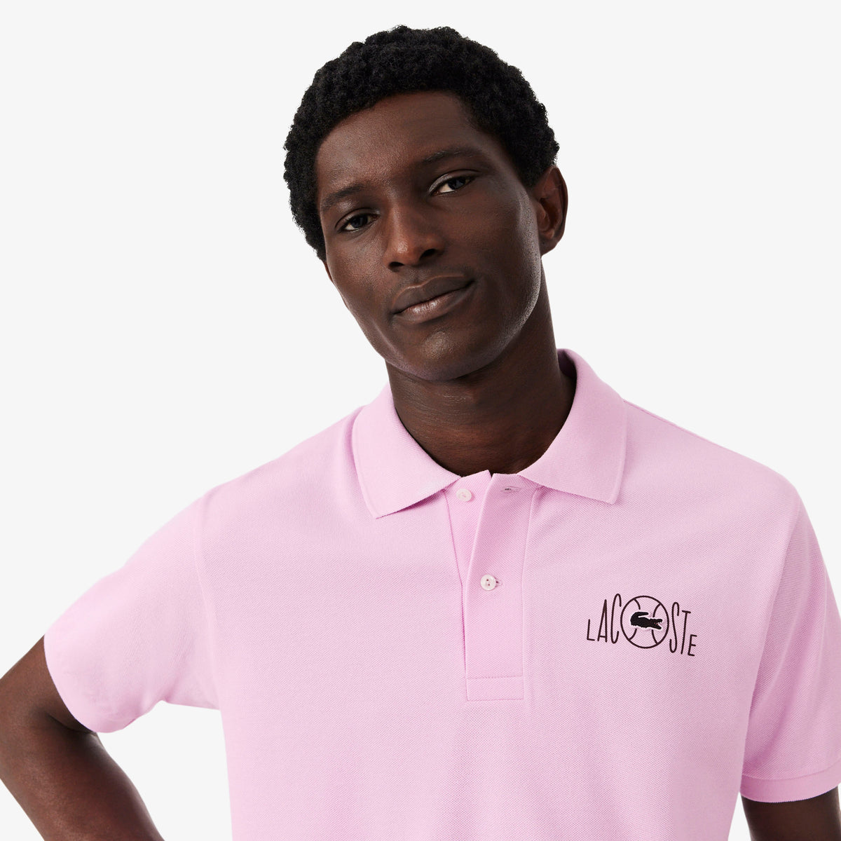 LACOSTE Classic Fit Graphic Branding Polo Shirt Men