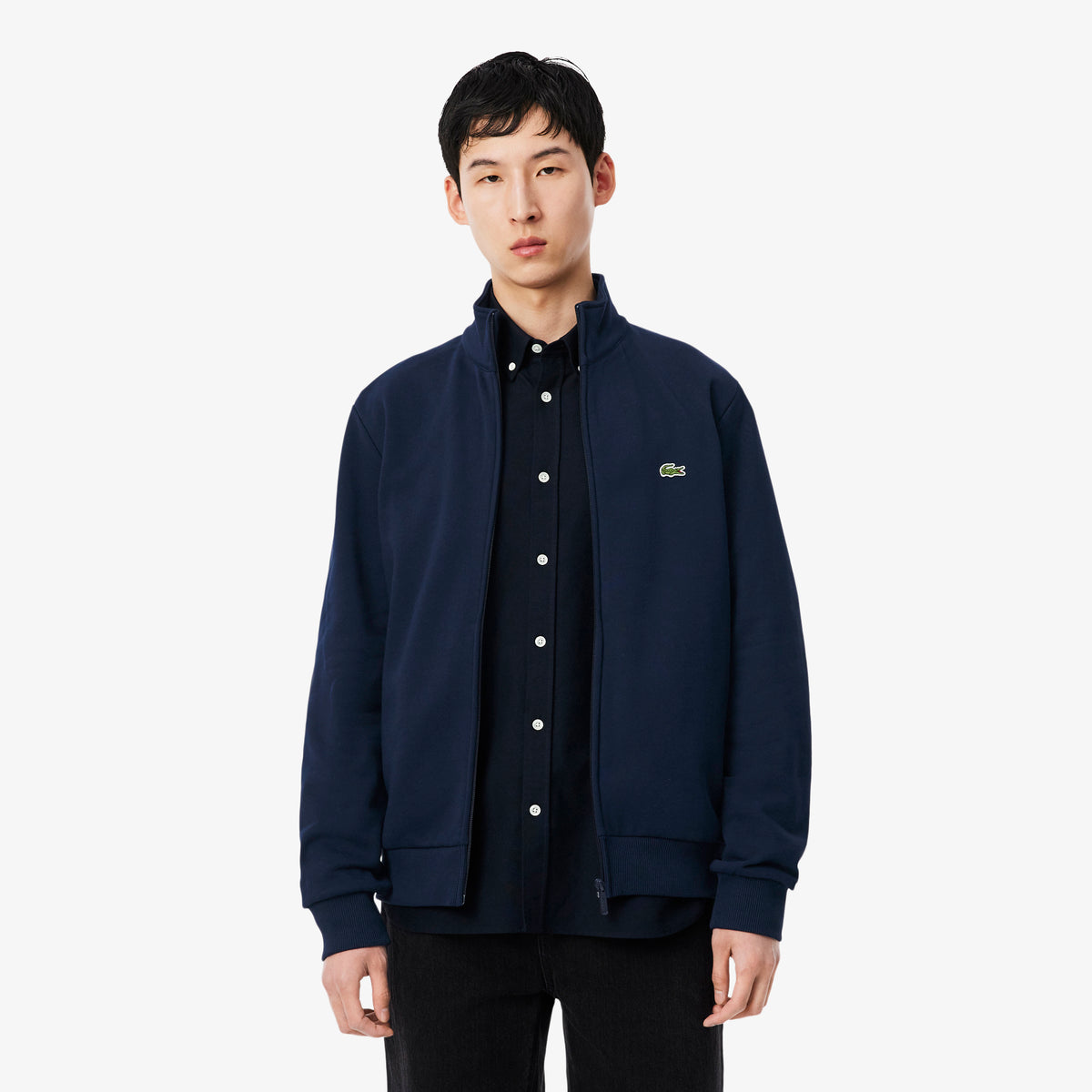 LACOSTE Zipped Fleece Sweatshirt Men