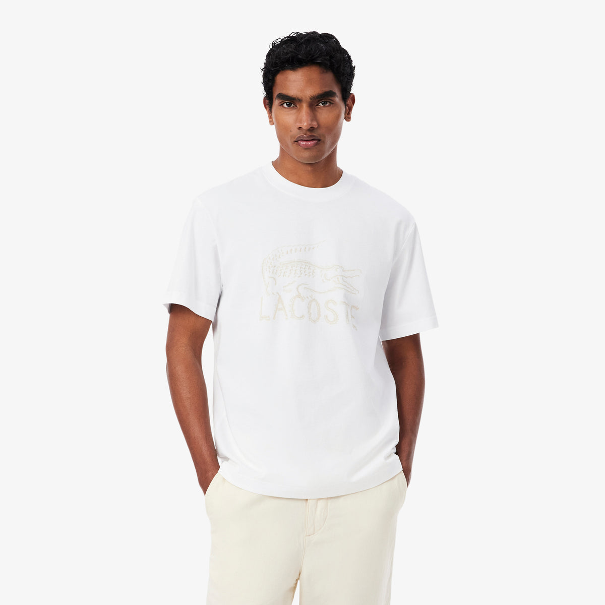 LACOSTE Printed Cotton T-shirt Men
