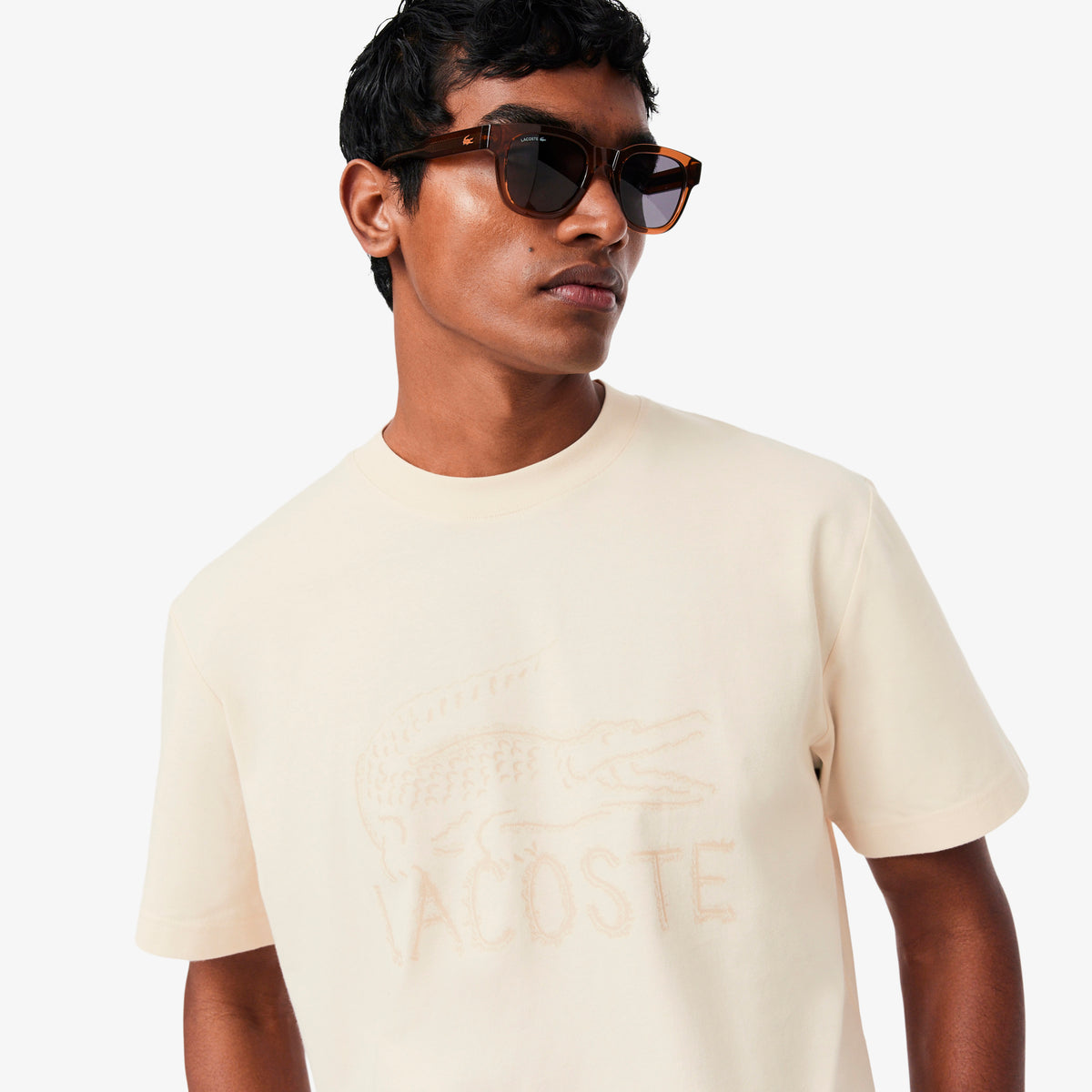 LACOSTE Printed Cotton T-shirt Men