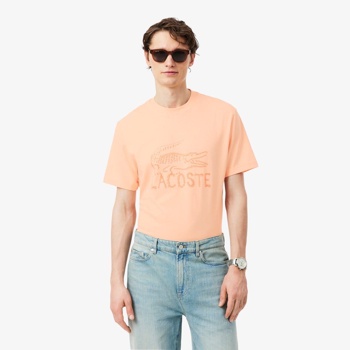 LACOSTE Printed Cotton T-shirt Men