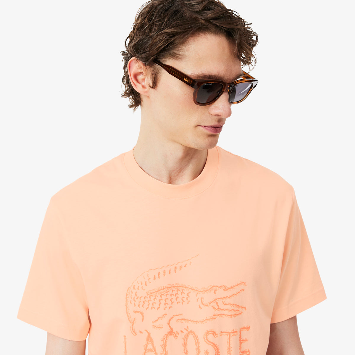 LACOSTE Printed Cotton T-shirt Men