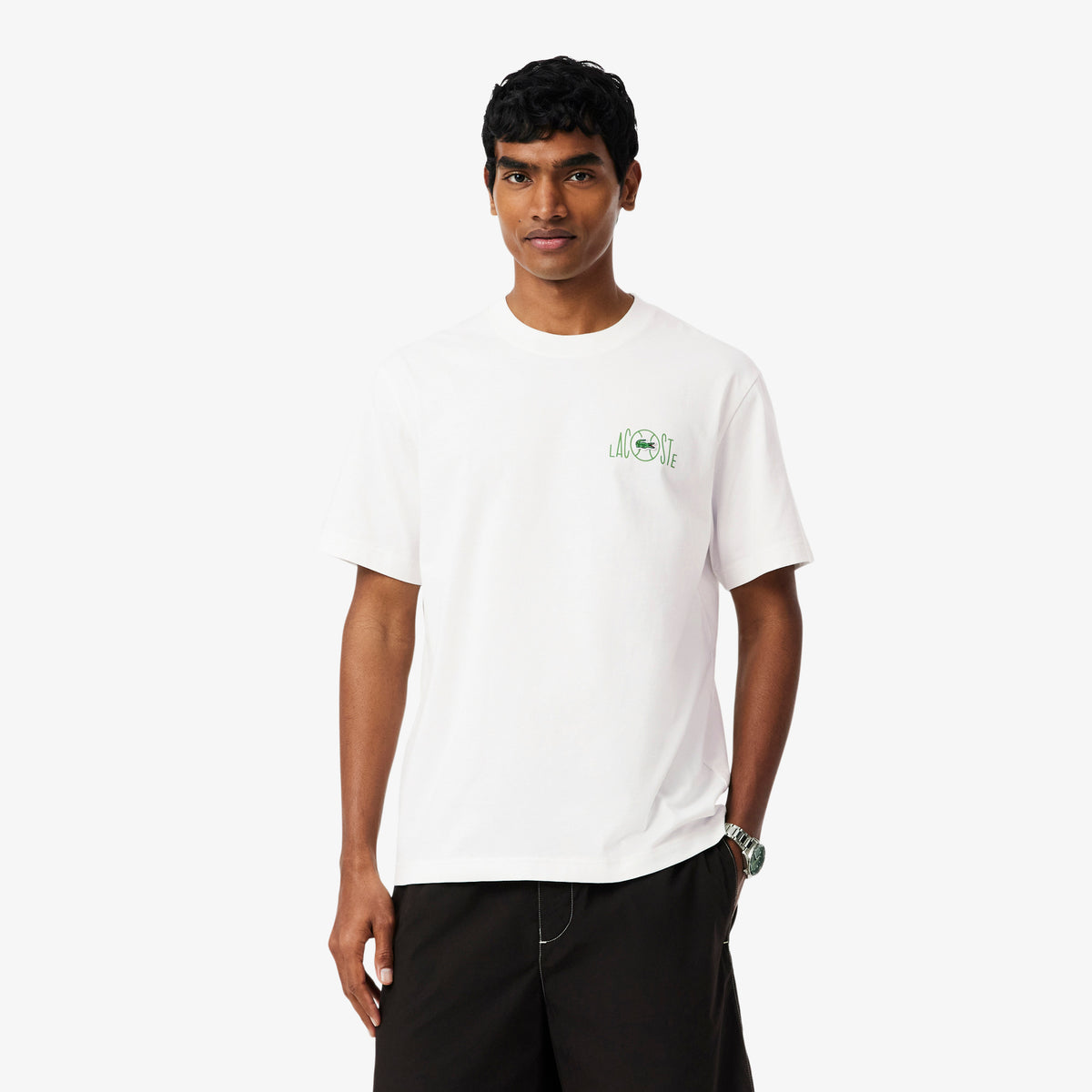 LACOSTE Printed Cotton T-Shirt Men