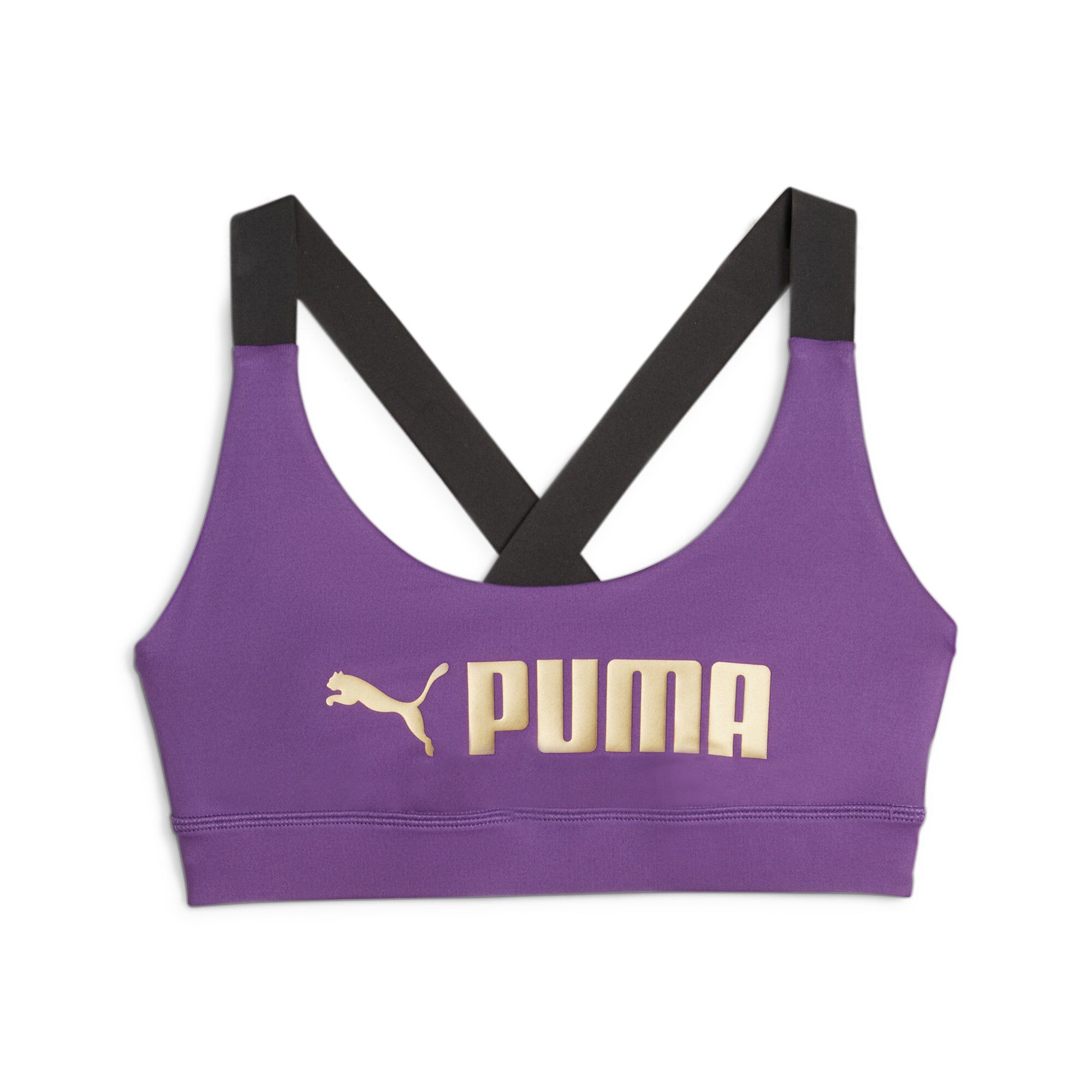 Mid Imapct PUMA Fit Bra - S / Purple Pop-PUMA - PUMA Apparel THE MIX