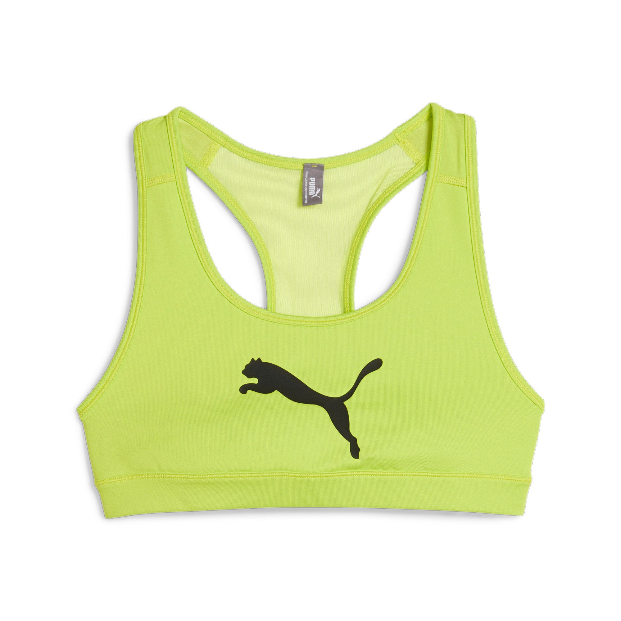 PUMA 4 KEEPS Bra Lime Pow-Big black cat