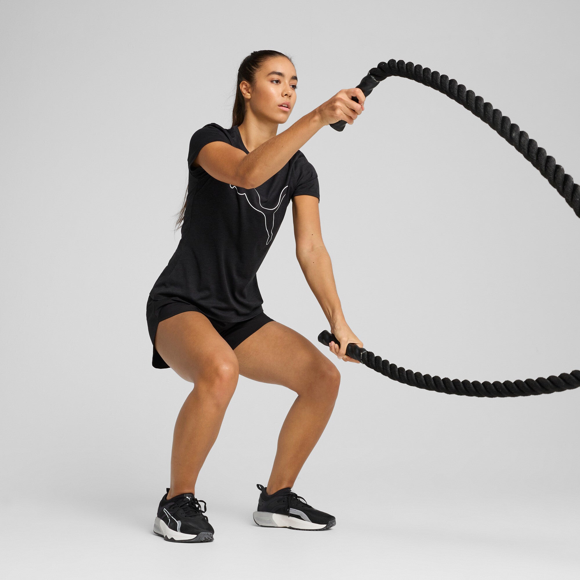 PUMA Tad Essentials Heather Logo Tee Women