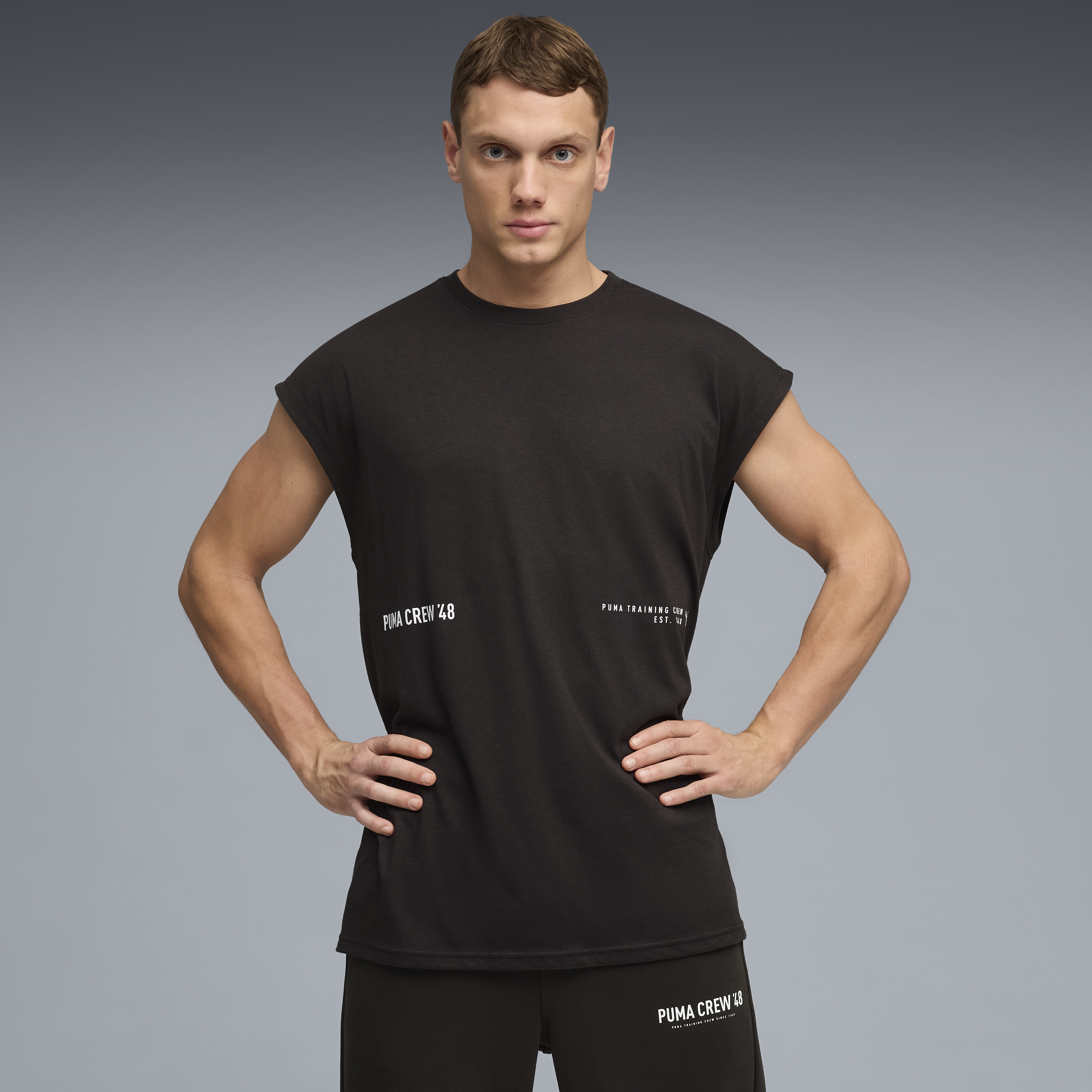 PUMA Graphics Training Cutoff Tank Men