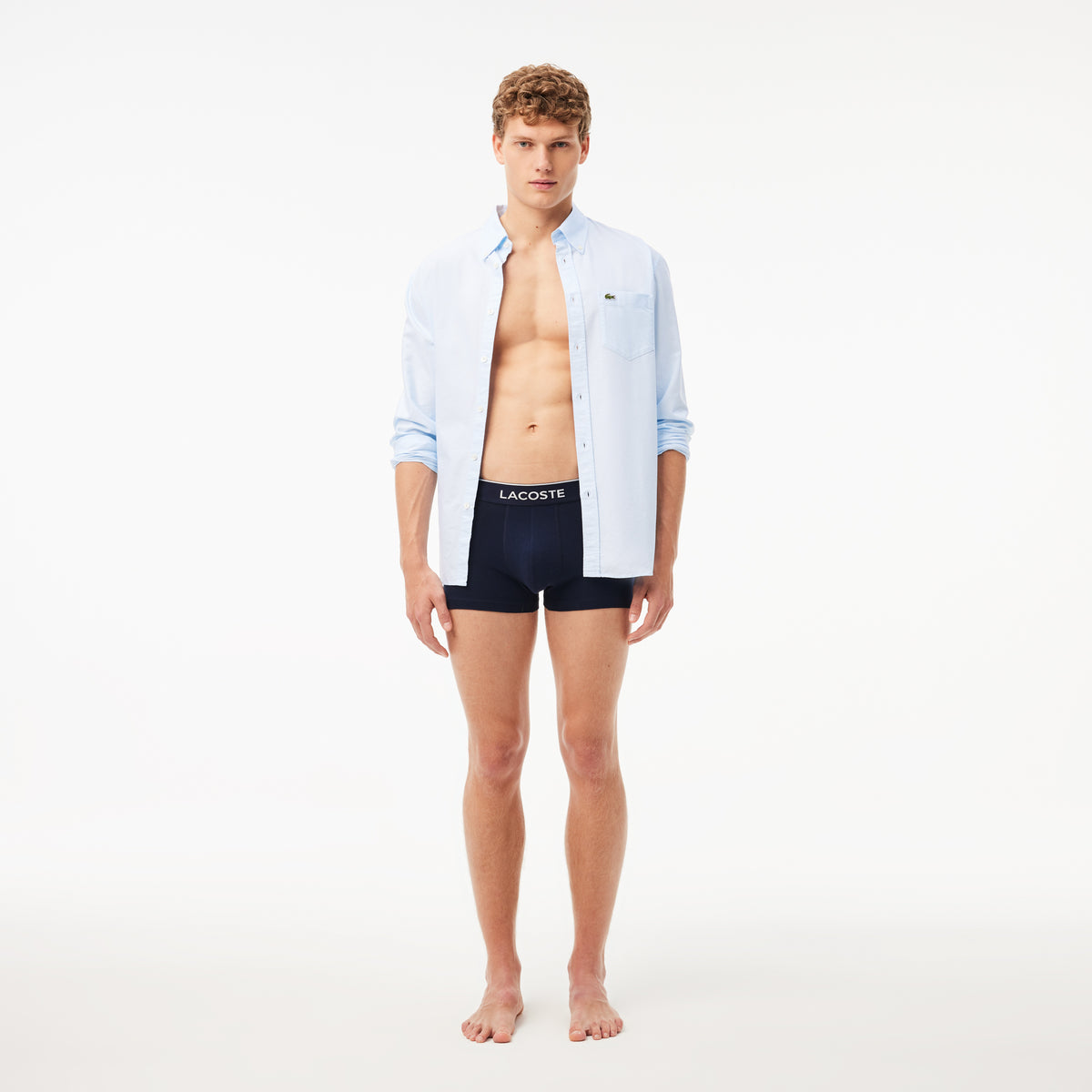 Lacoste 3-Pack Logo Waist Trunks