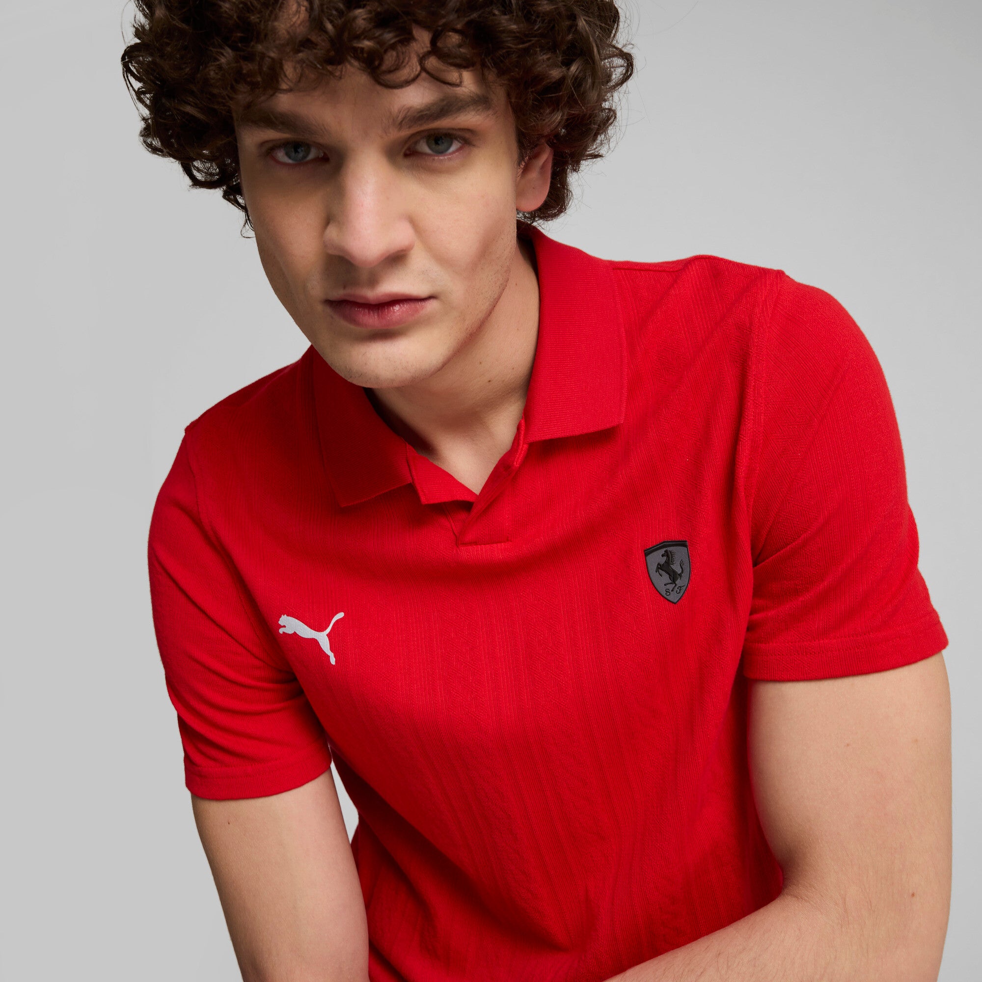 PUMA x Ferrari Style Men's Motorsport Jacquard Polo