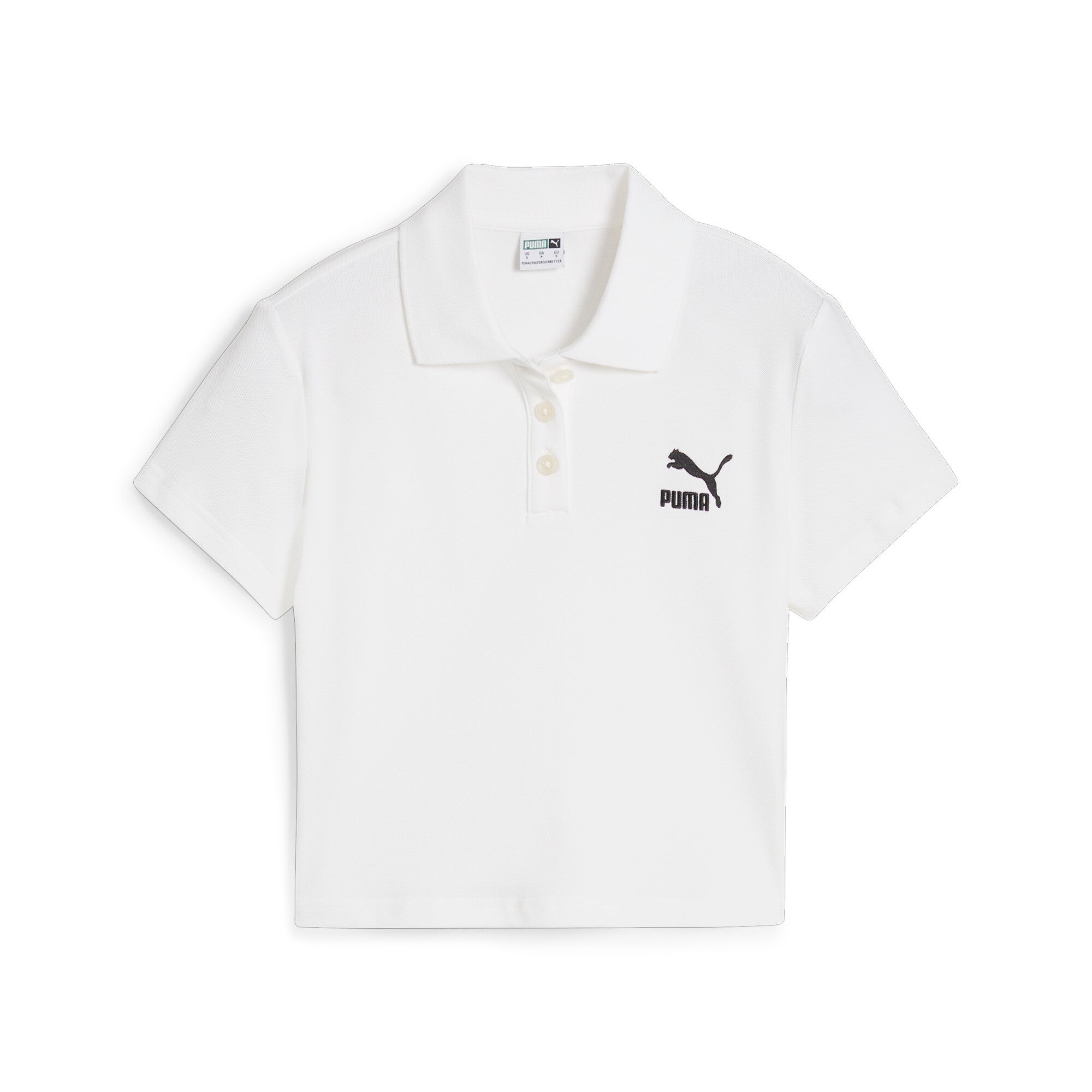 PUMA Classics Polo Baby Crop Tee Women