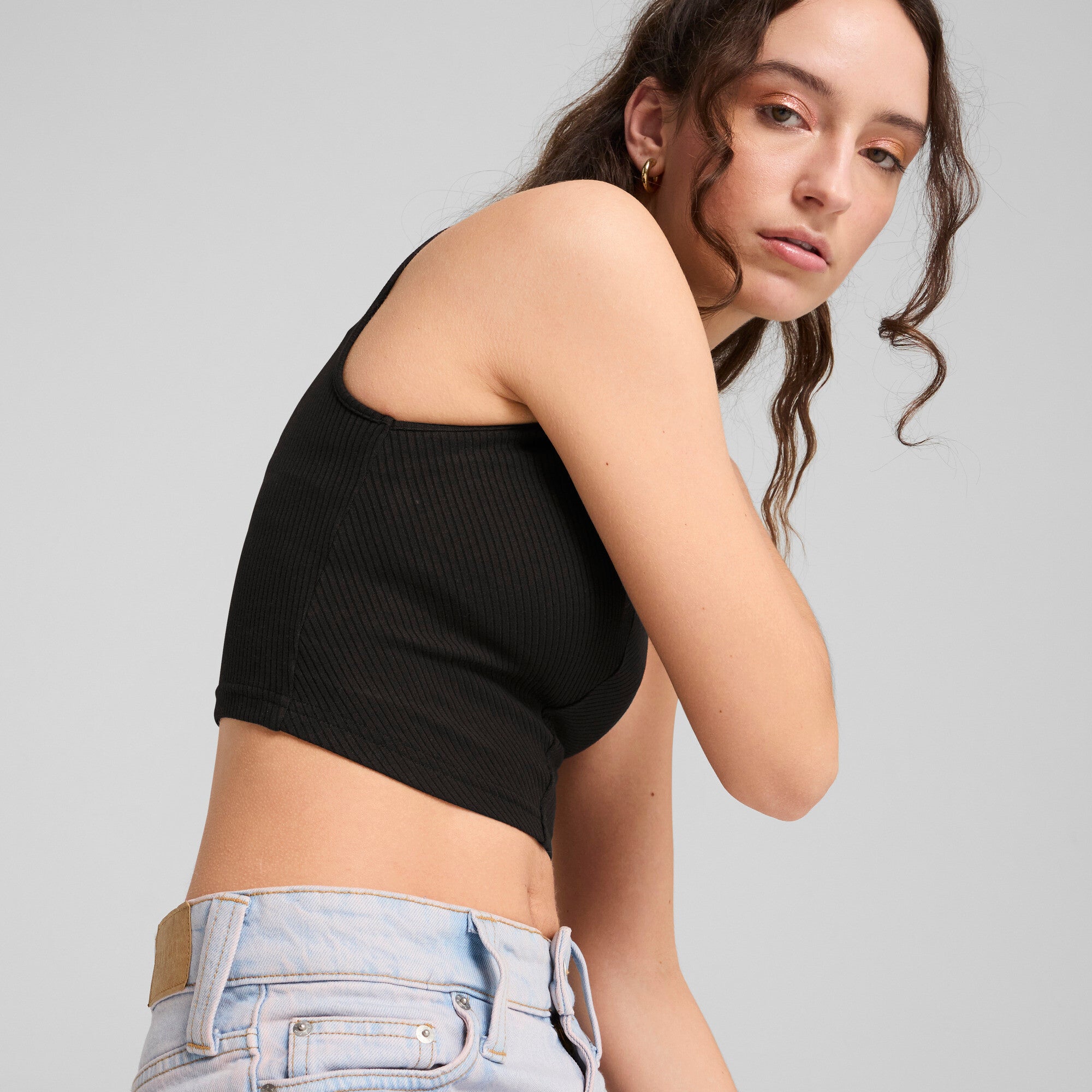 PUMA Wardrobe Essentials Women's Ribbed Crop Top