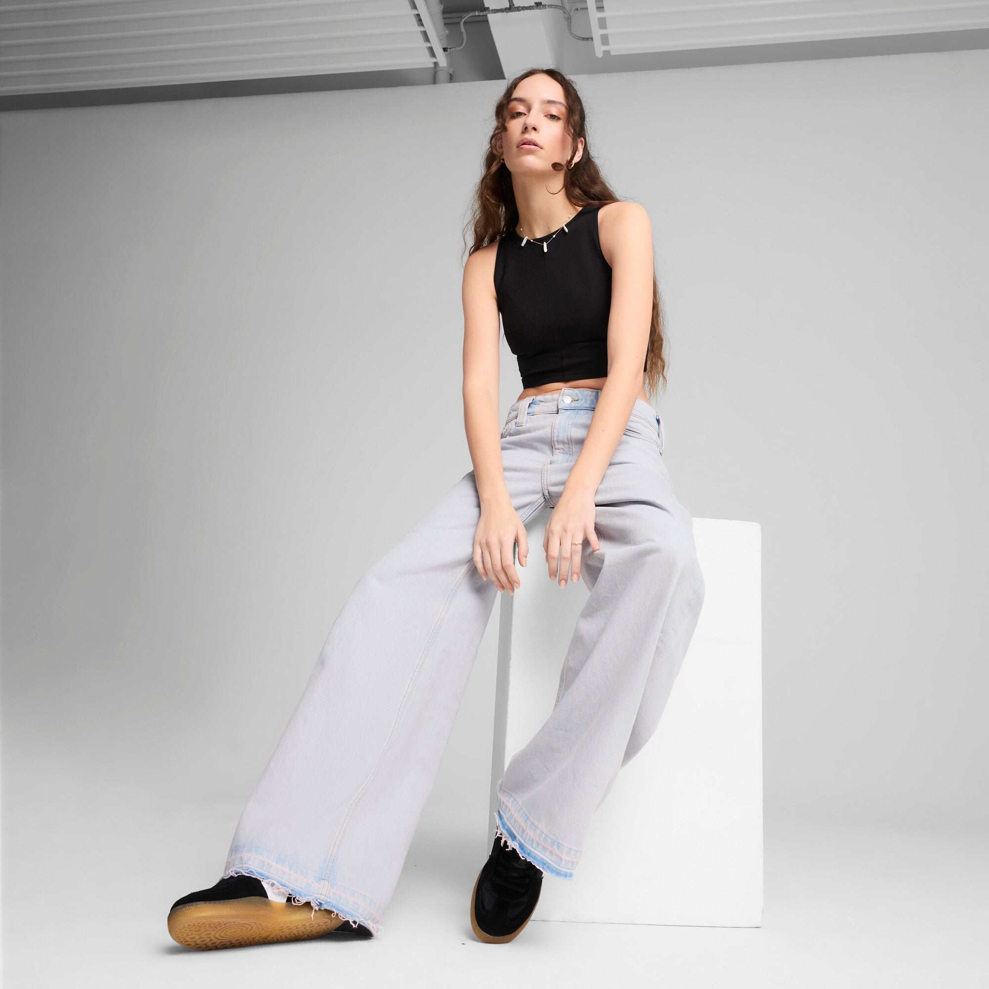 PUMA Wardrobe Essentials Women's Ribbed Crop Top
