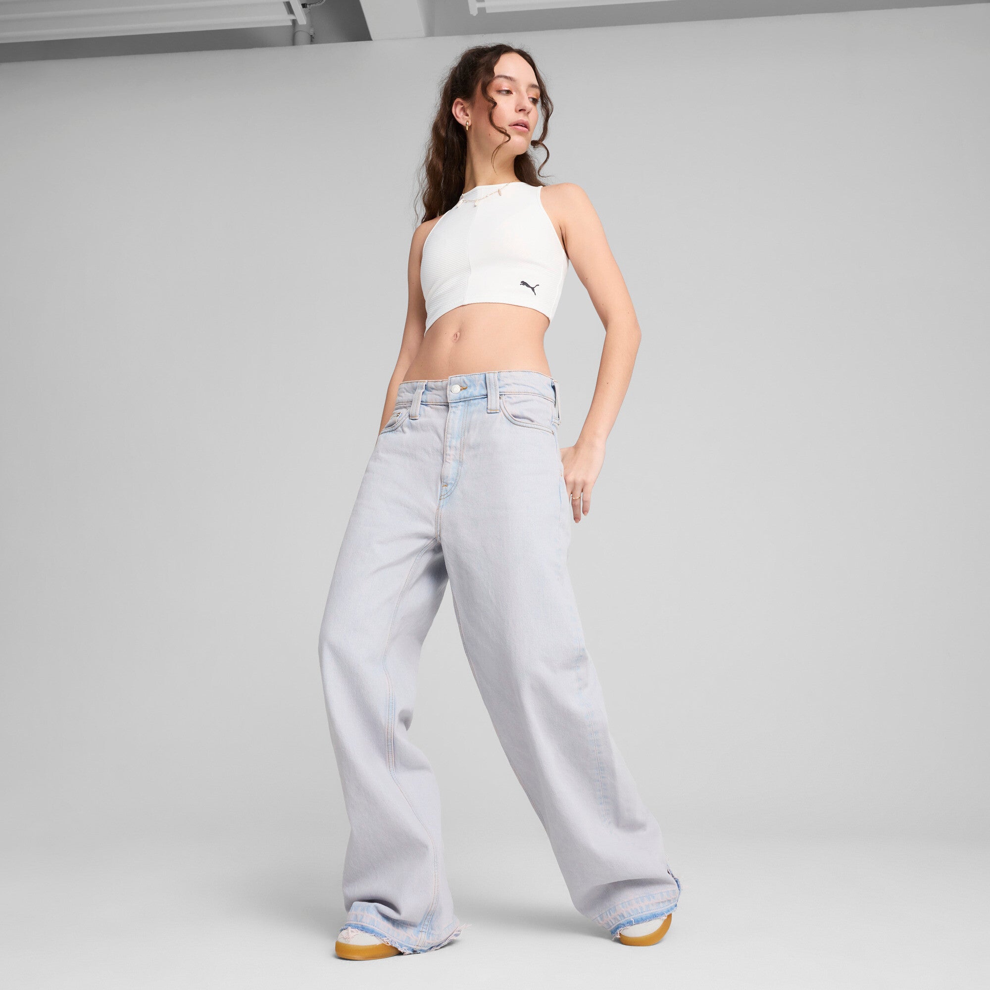 PUMA Wardrobe Essentials Women's Ribbed Crop Top