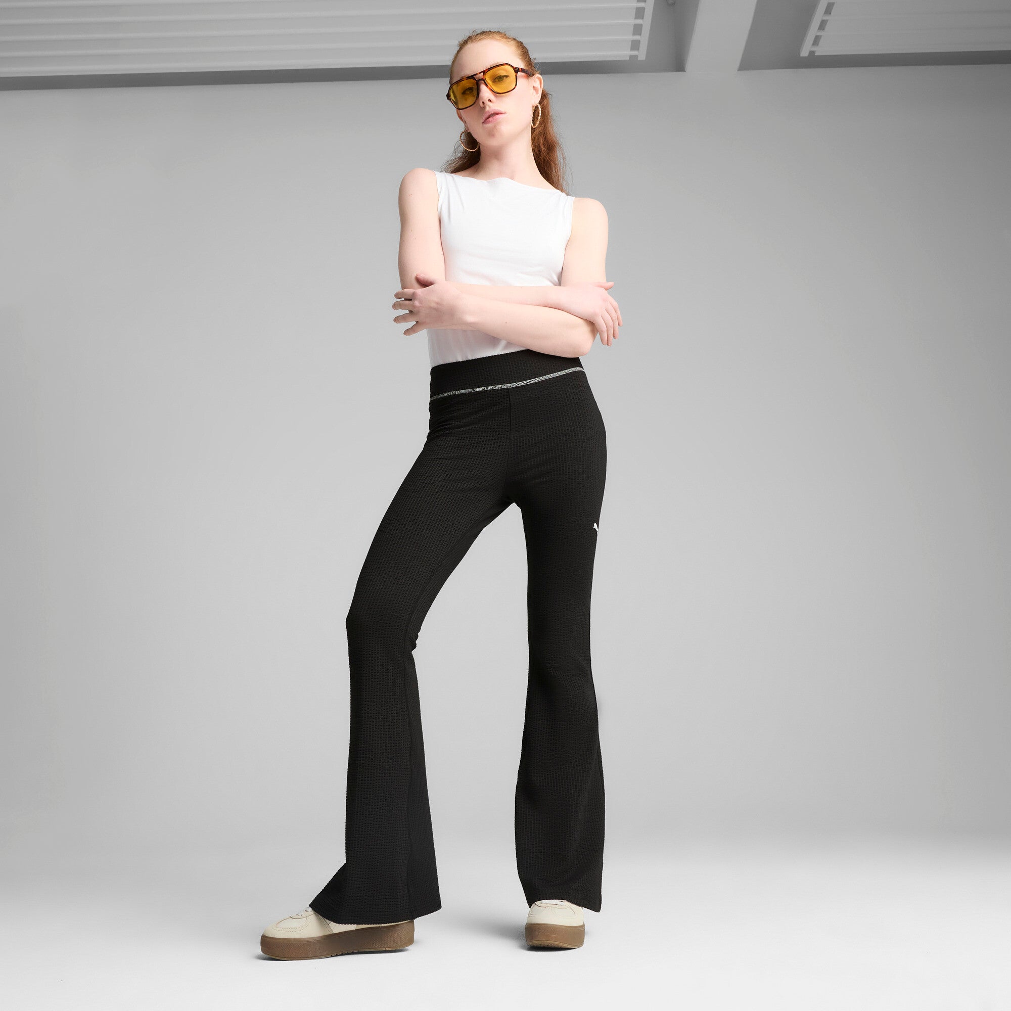 PUMA Dare To Women's Textured Flared Leggings