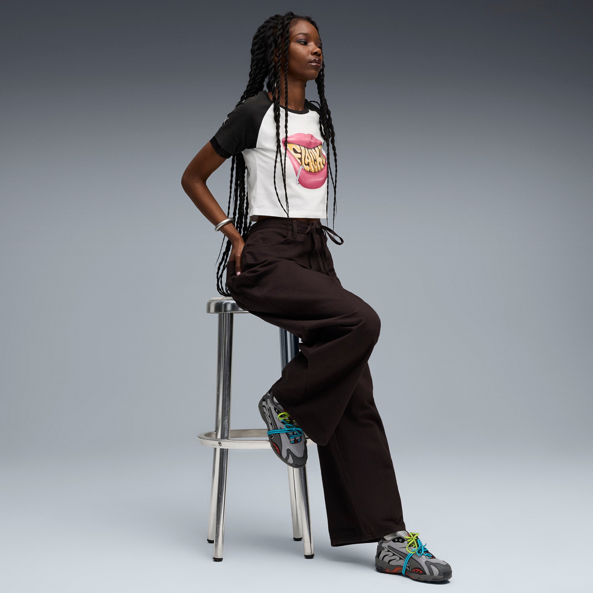 A$AP ROCKY x PUMA Women's Flacko Smile Baby Tee