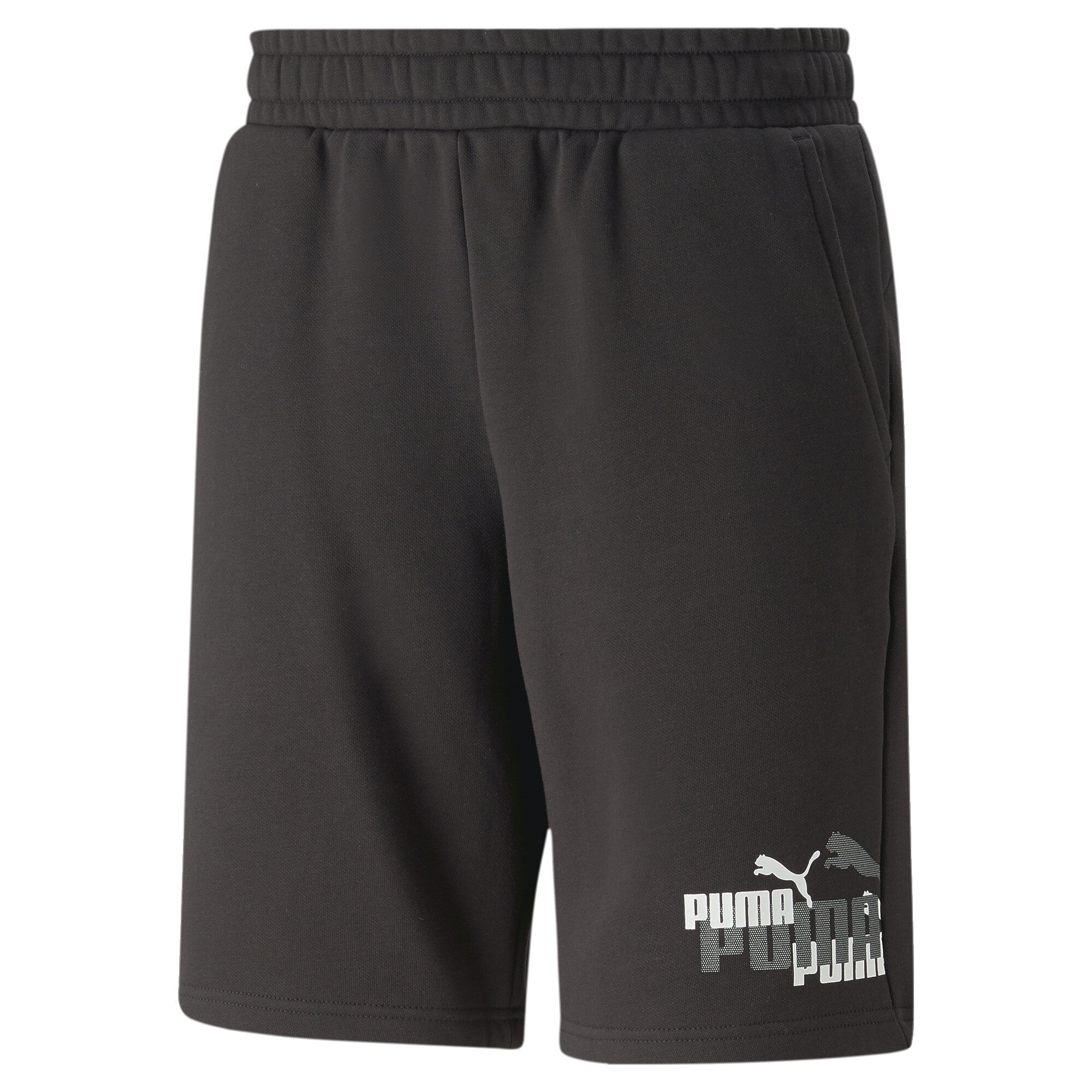 ESS + Logo Power Shorts 10'' FL - S / PUMA Black - PUMA Apparel THE MIX