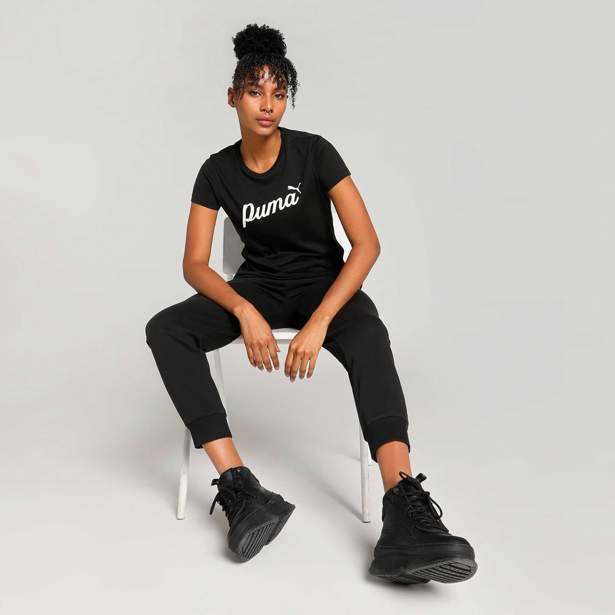 PUMA ESS+ Script Women's Tee