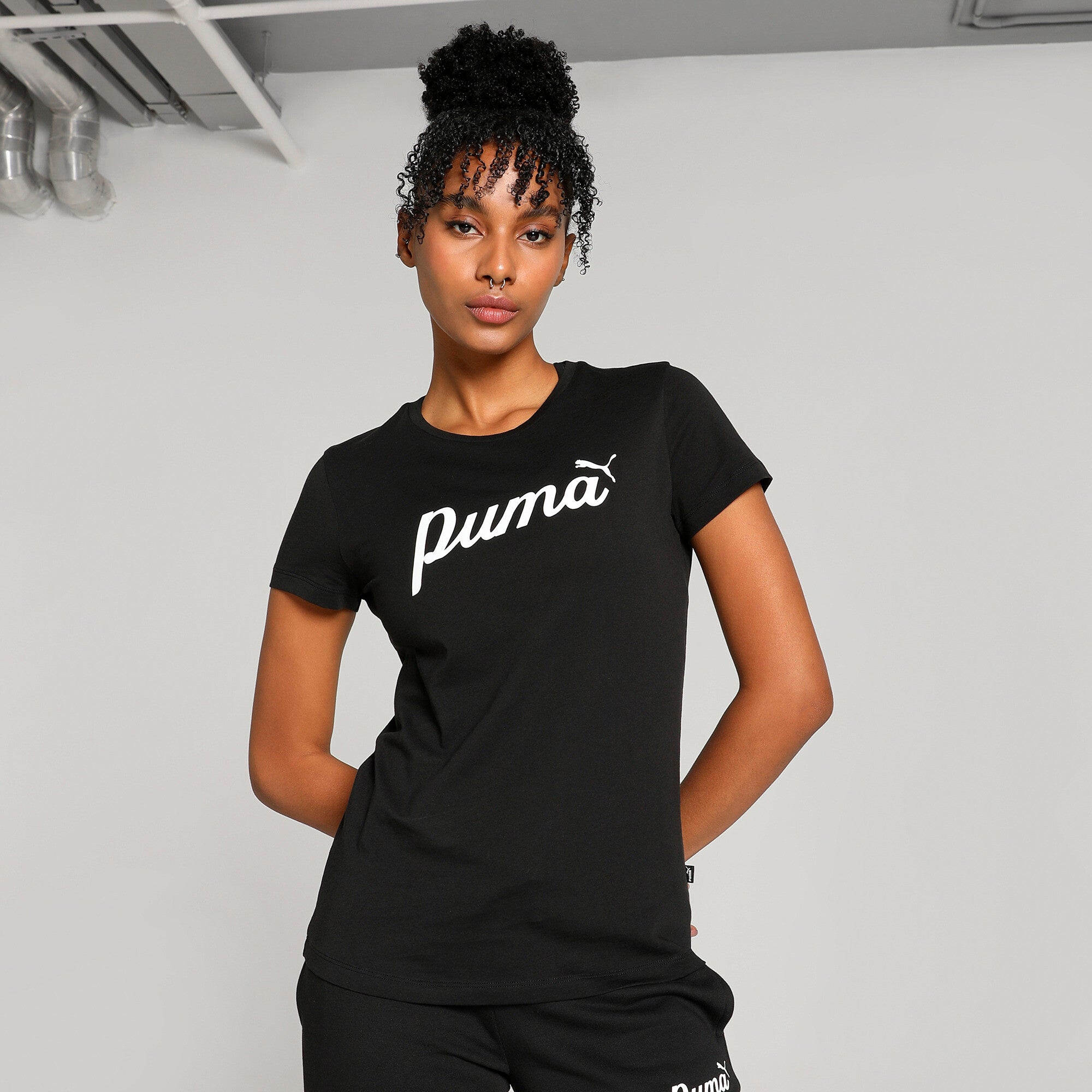 PUMA ESS+ Script Women's Tee
