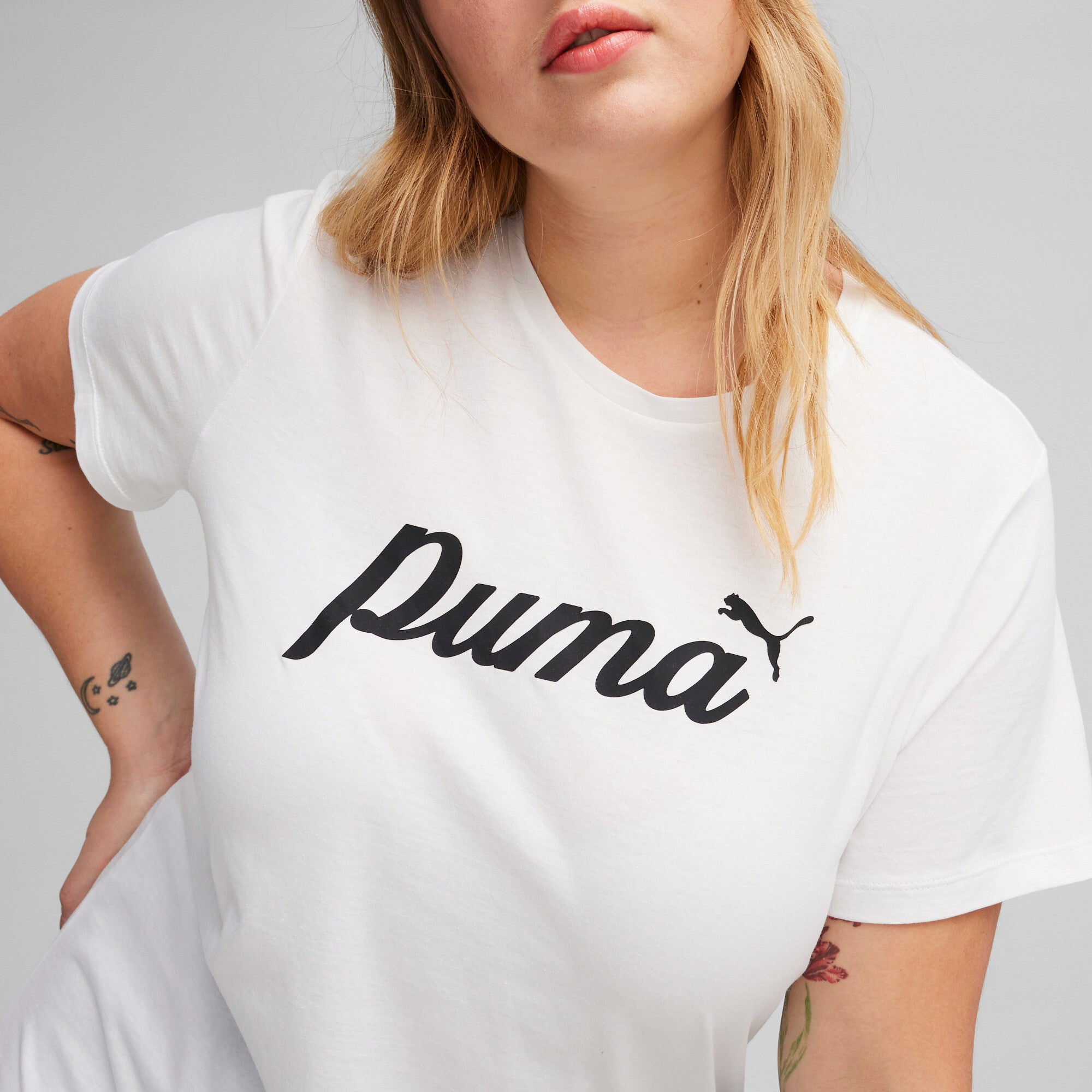 PUMA ESS+ Script Women's Tee