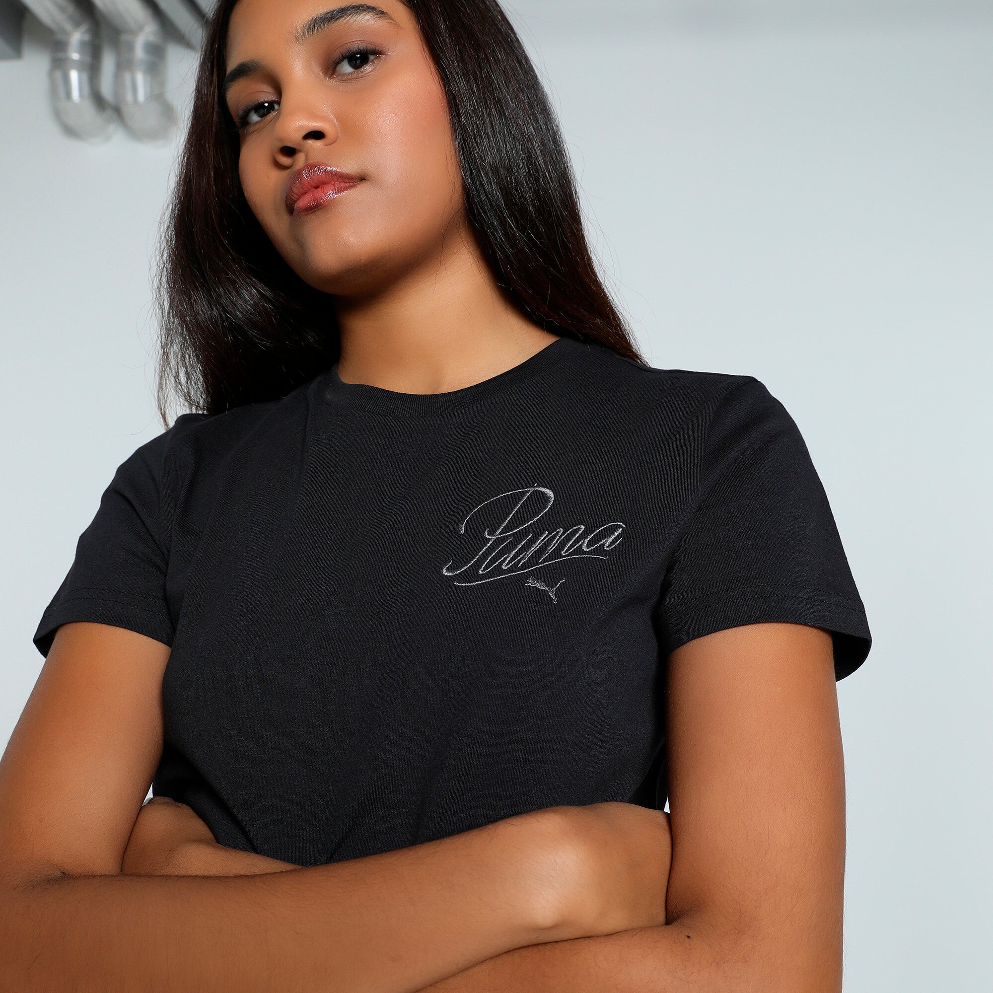 PUMA Essentials SCRIPT Tee Women