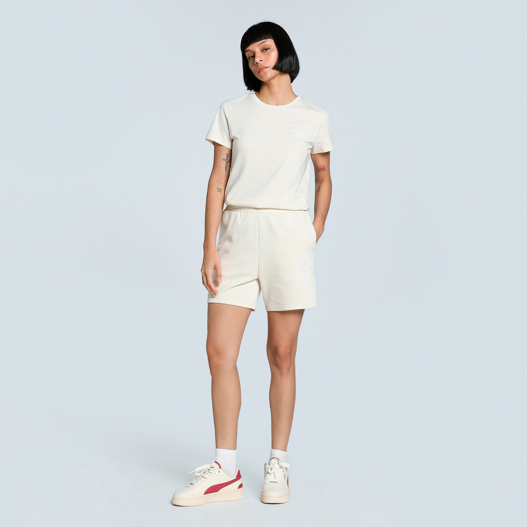 PUMA Essentials Script 5" High-Waist Shorts Women