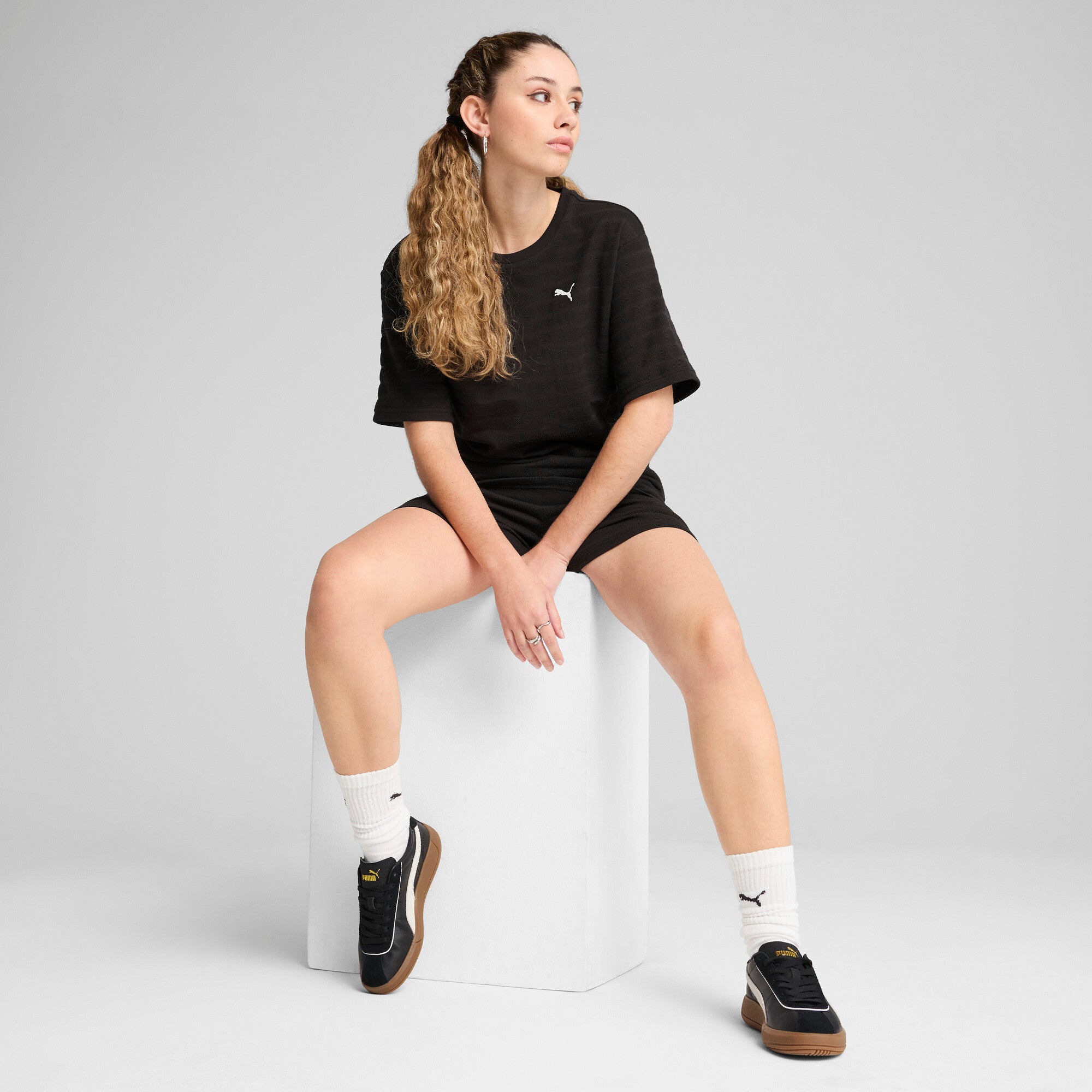 PUMA Essentials Elevated Relaxed Structured Tee Women