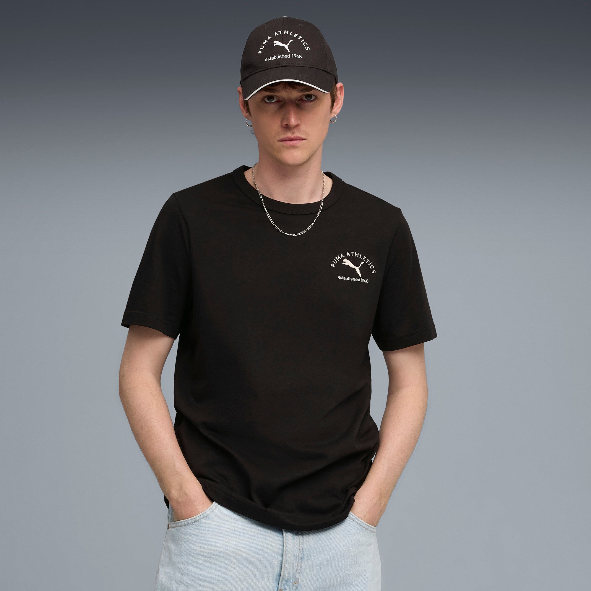 PUMA Class Men's Graphic Embroidered Cotton Tee