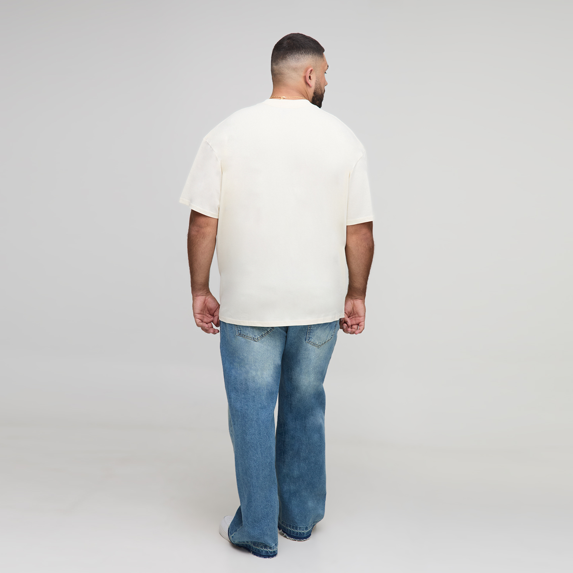 BOOHOOMAN Plus Oversized Extended Neck French Riviera T-Shirt