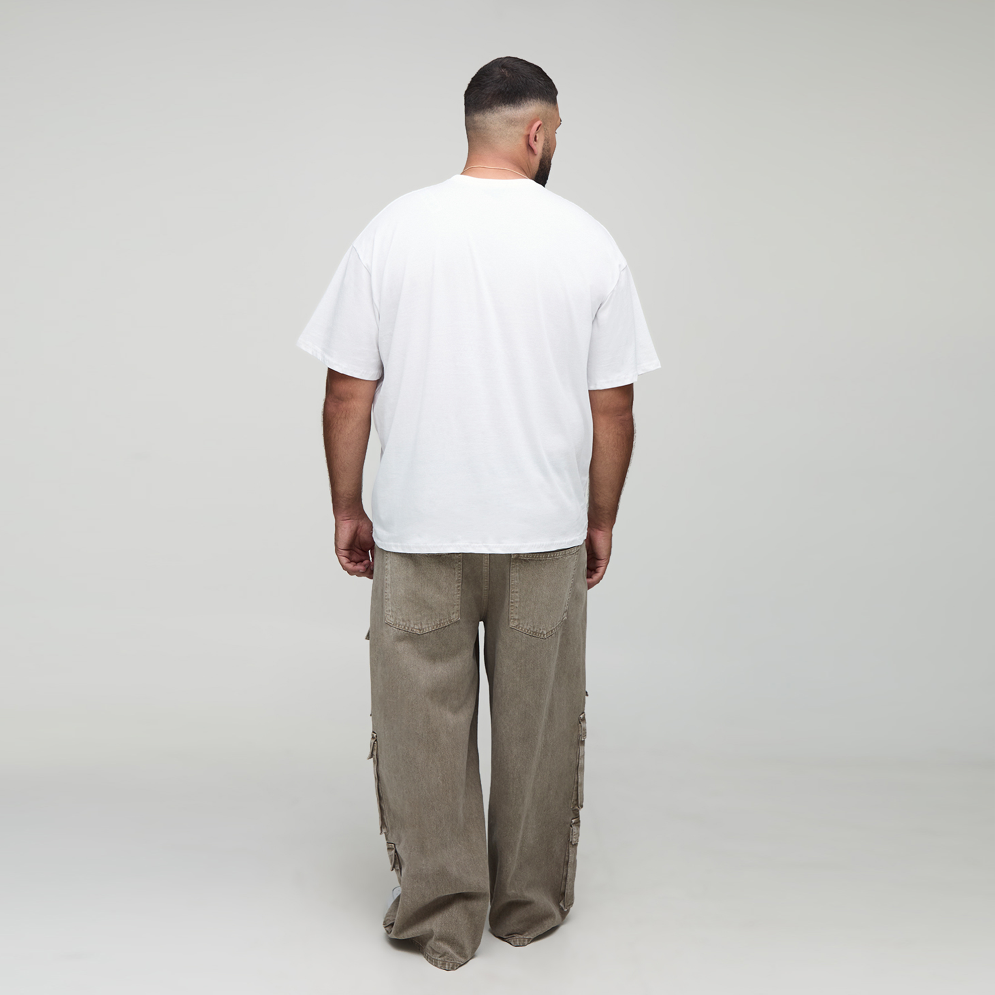 BOOHOOMAN Plus Oversized Cross Embroidery T-Shirt