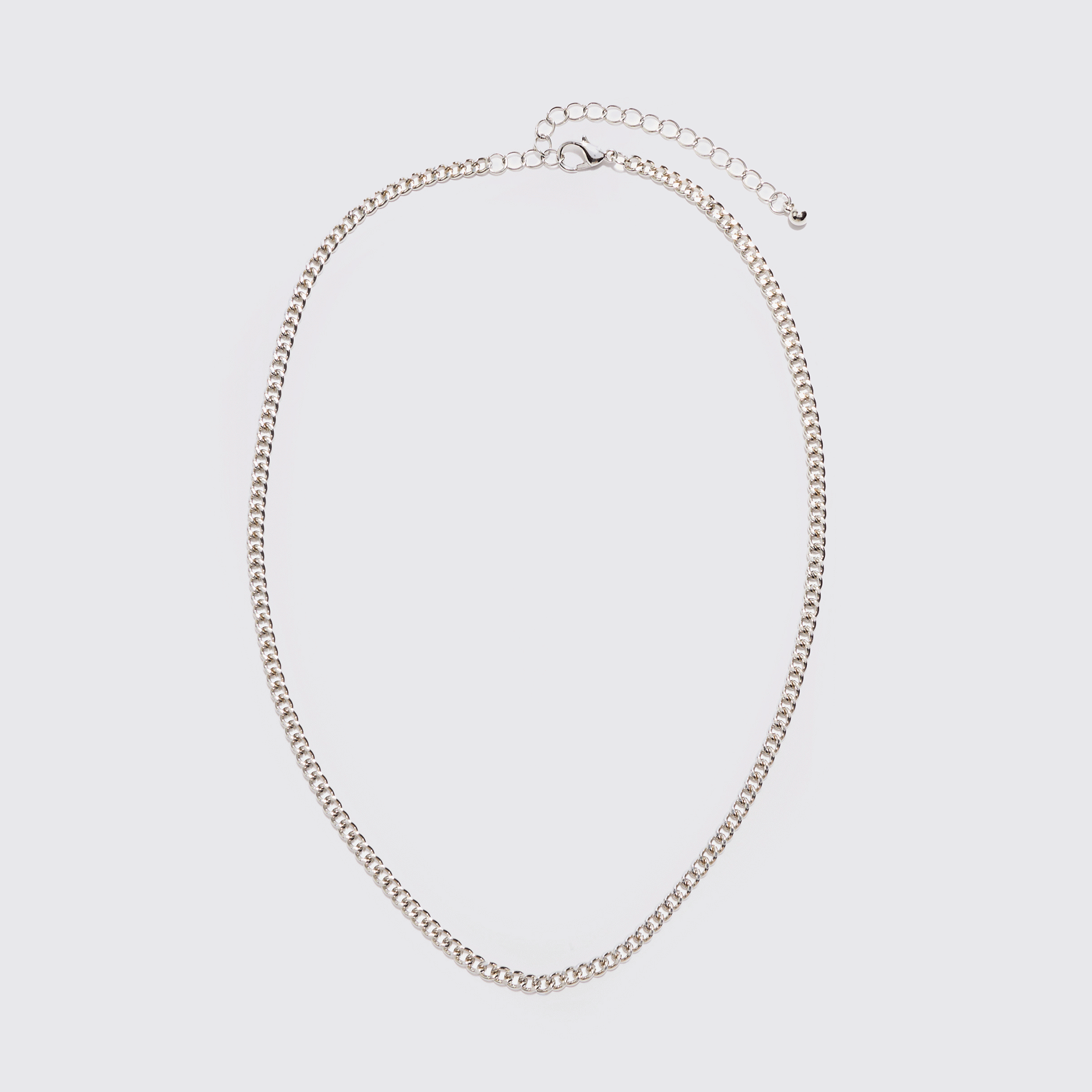 BOOHOOMAN 3 Pack Chain Necklace In Silver