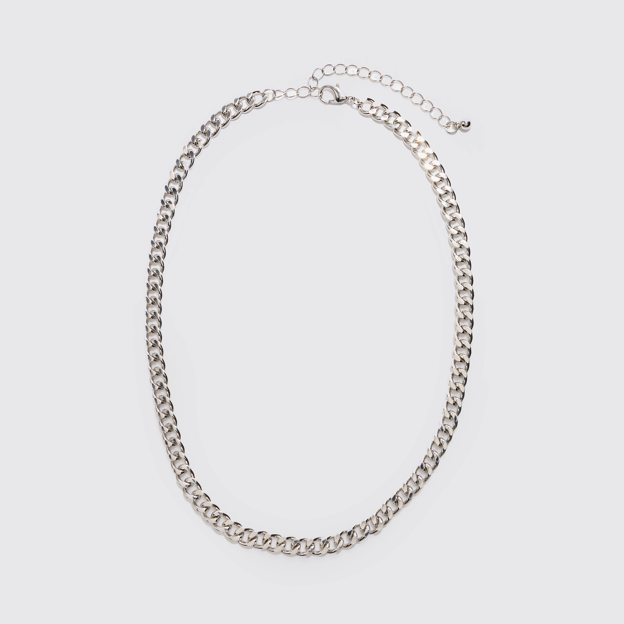 BOOHOOMAN 3 Pack Chain Necklace In Silver