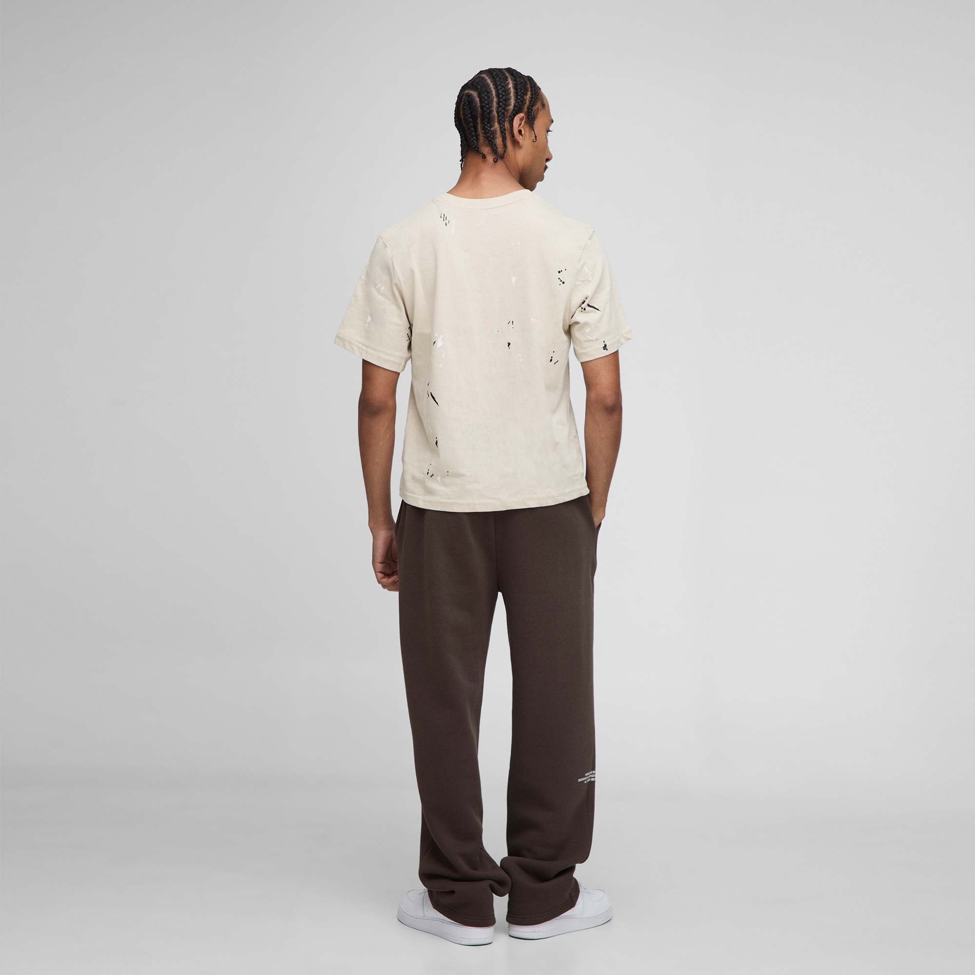 BOOHOOMAN Boxy 13 Embroidered Paint Splatter T-Shirt