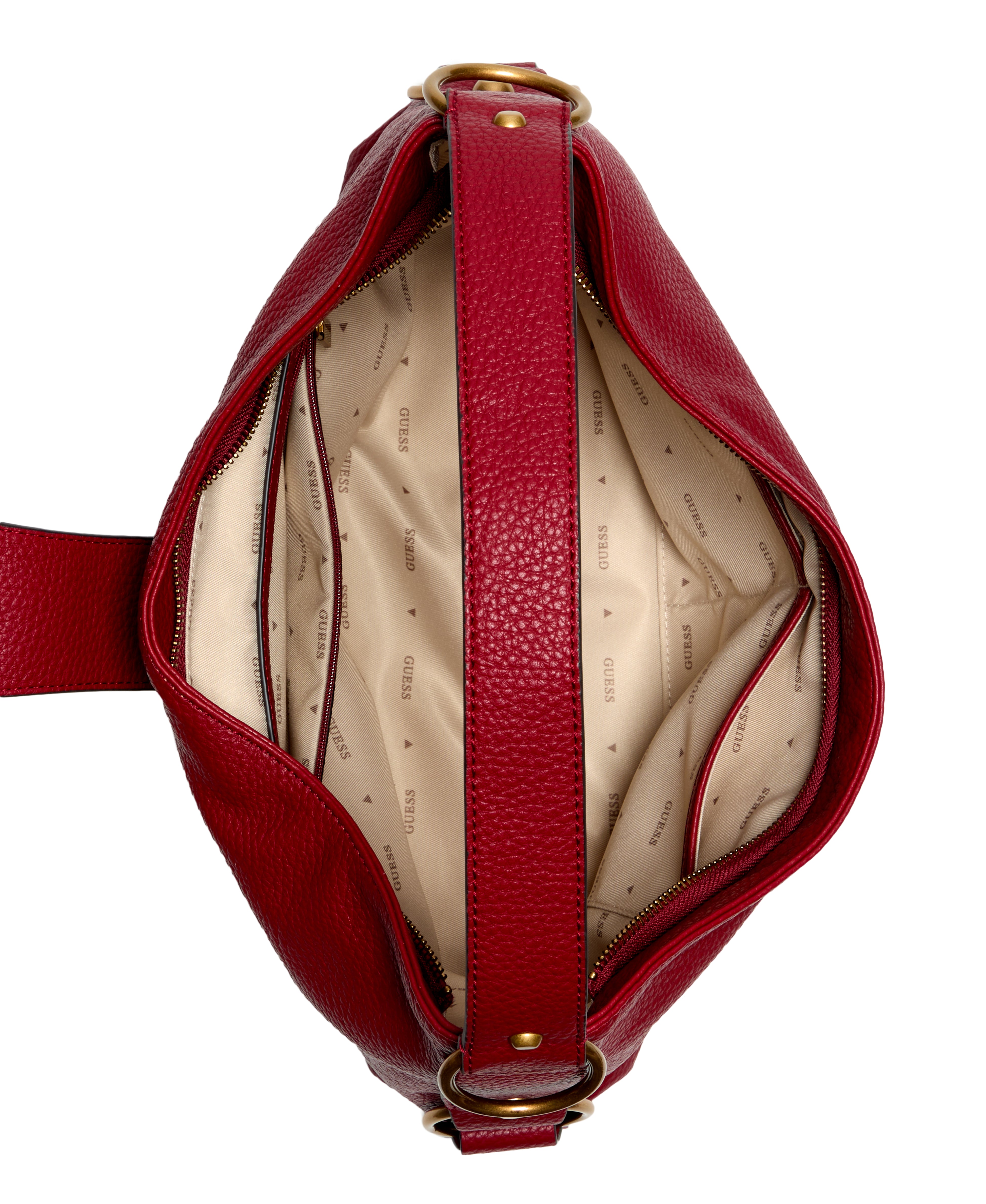 GUESS Red Camden Shoulder Bag