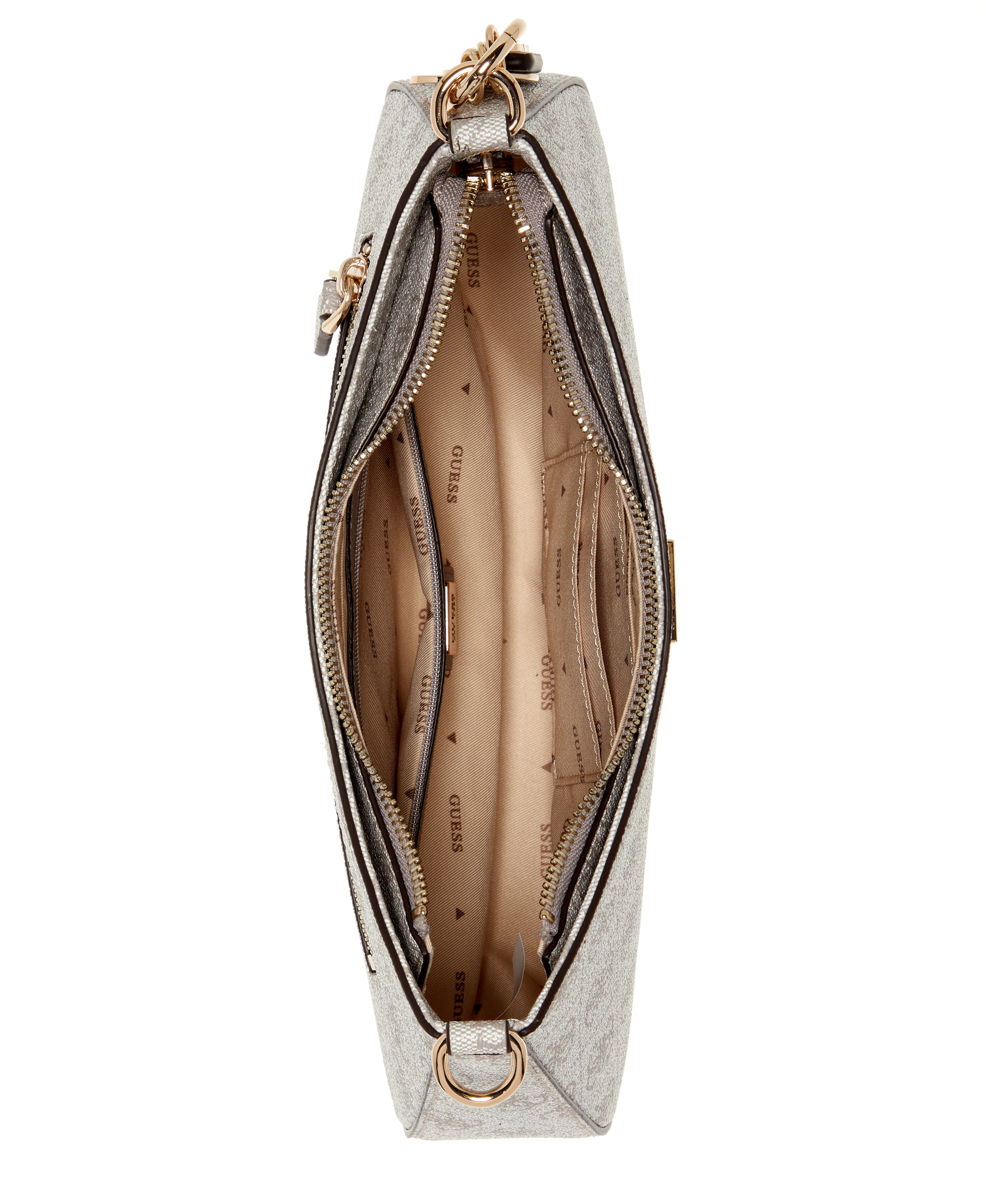 GUESS Noelle Logo Top Zip Shoulder Bag