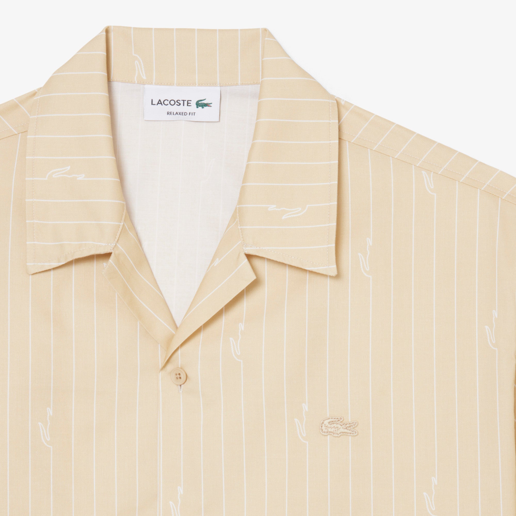 LACOSTE Men Relaxed Fit Print Twill Shirt