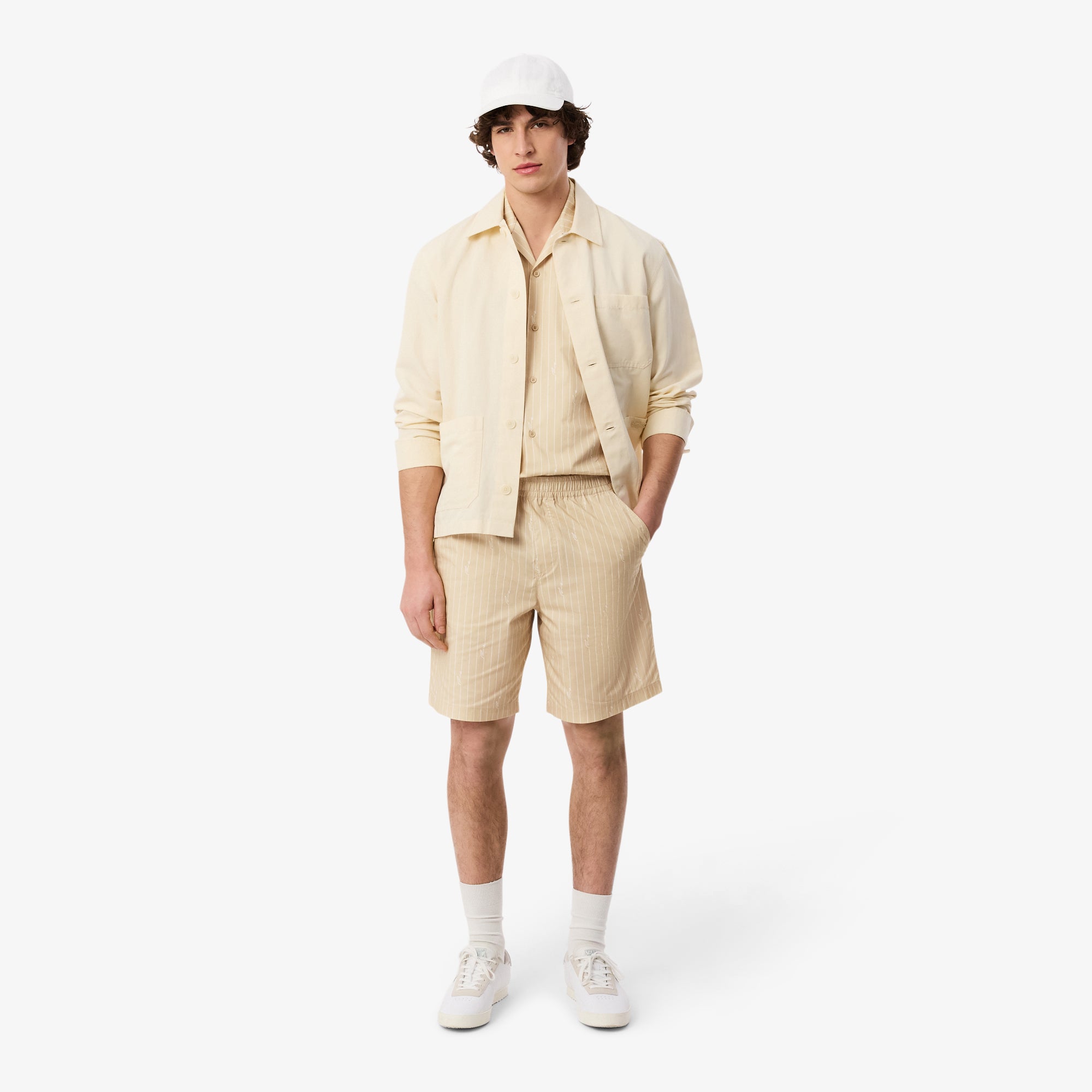 LACOSTE Men Relaxed Fit Print Twill Shirt