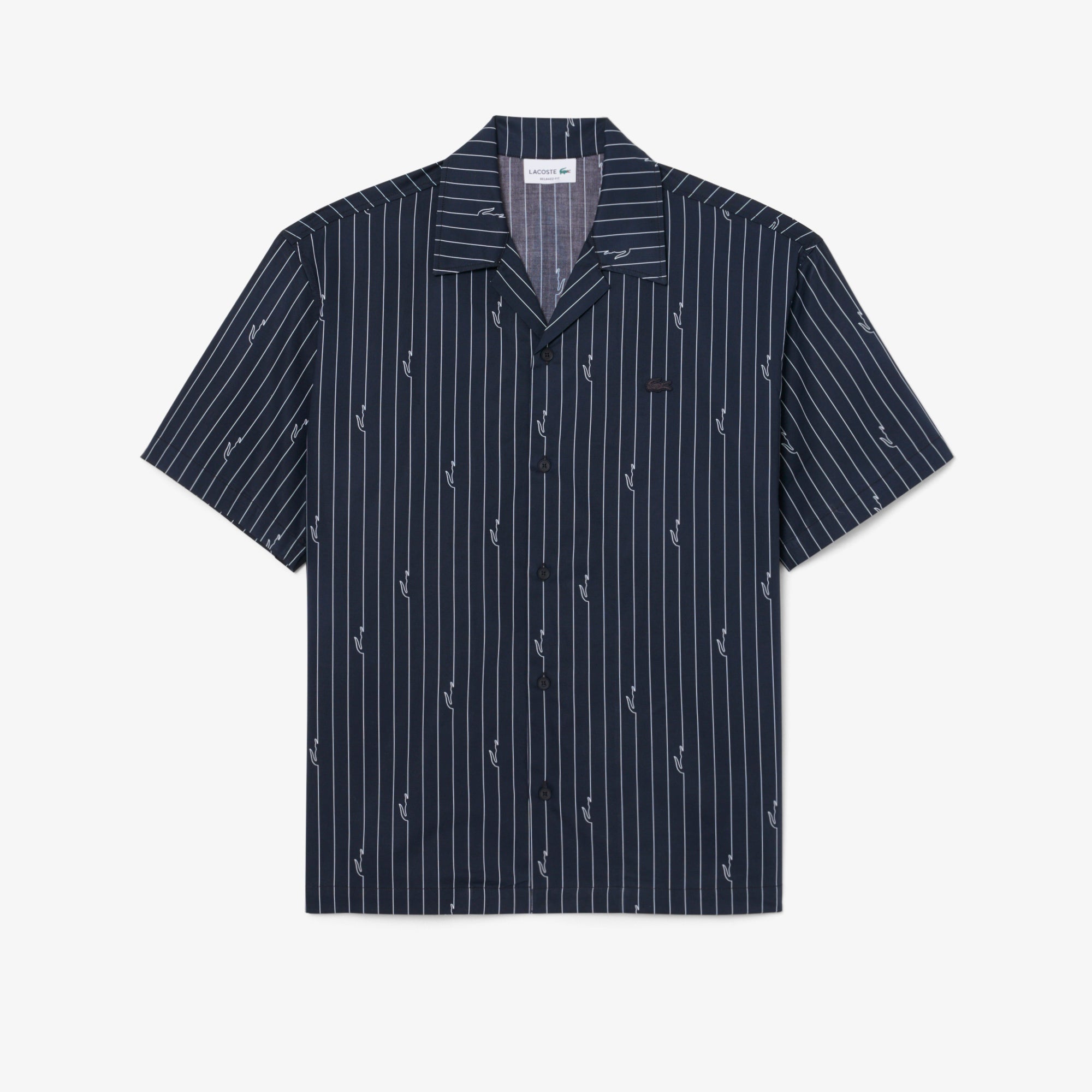LACOSTE Men Relaxed Fit Print Twill Shirt