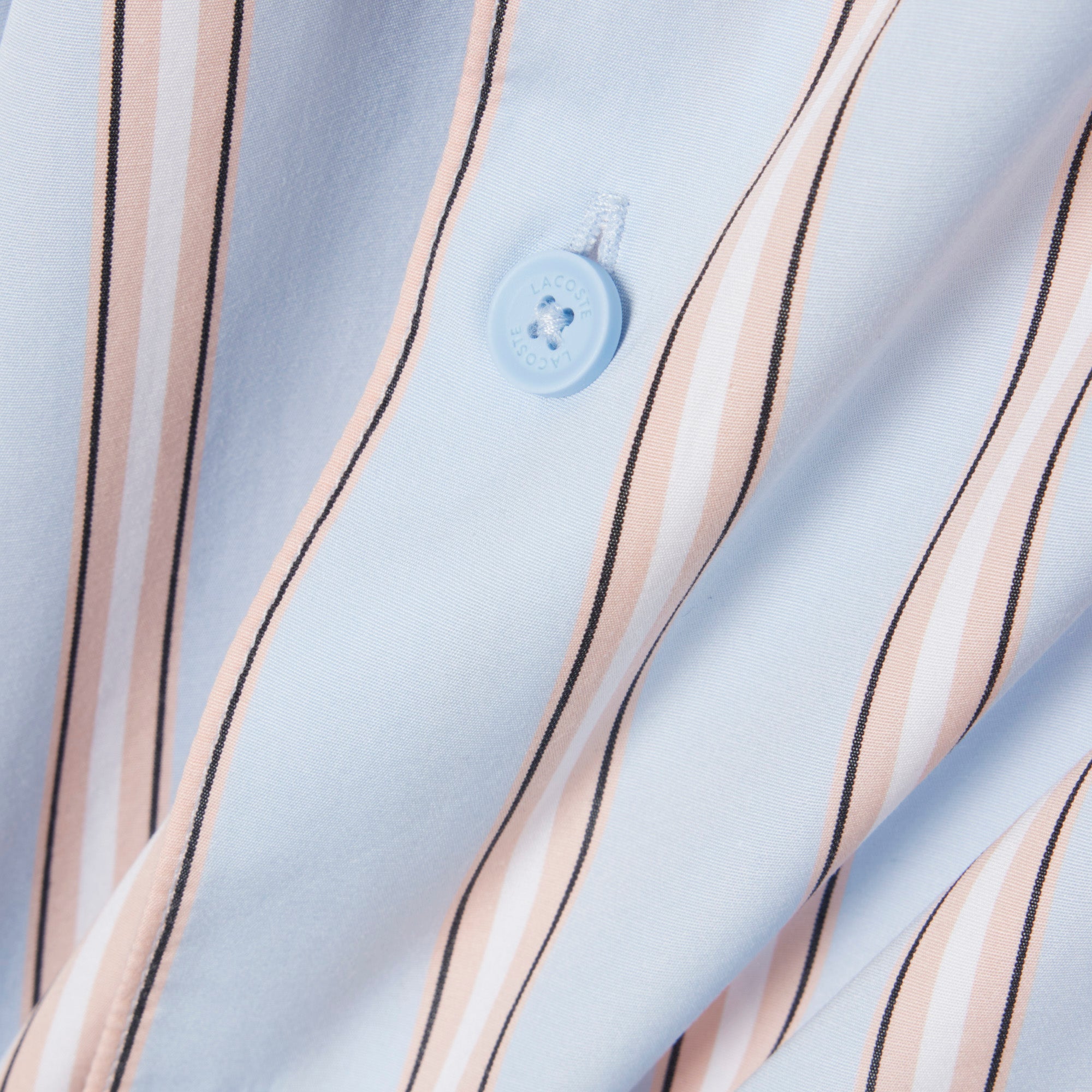 LACOSTE Regular Fit Striped Poplin Shirt