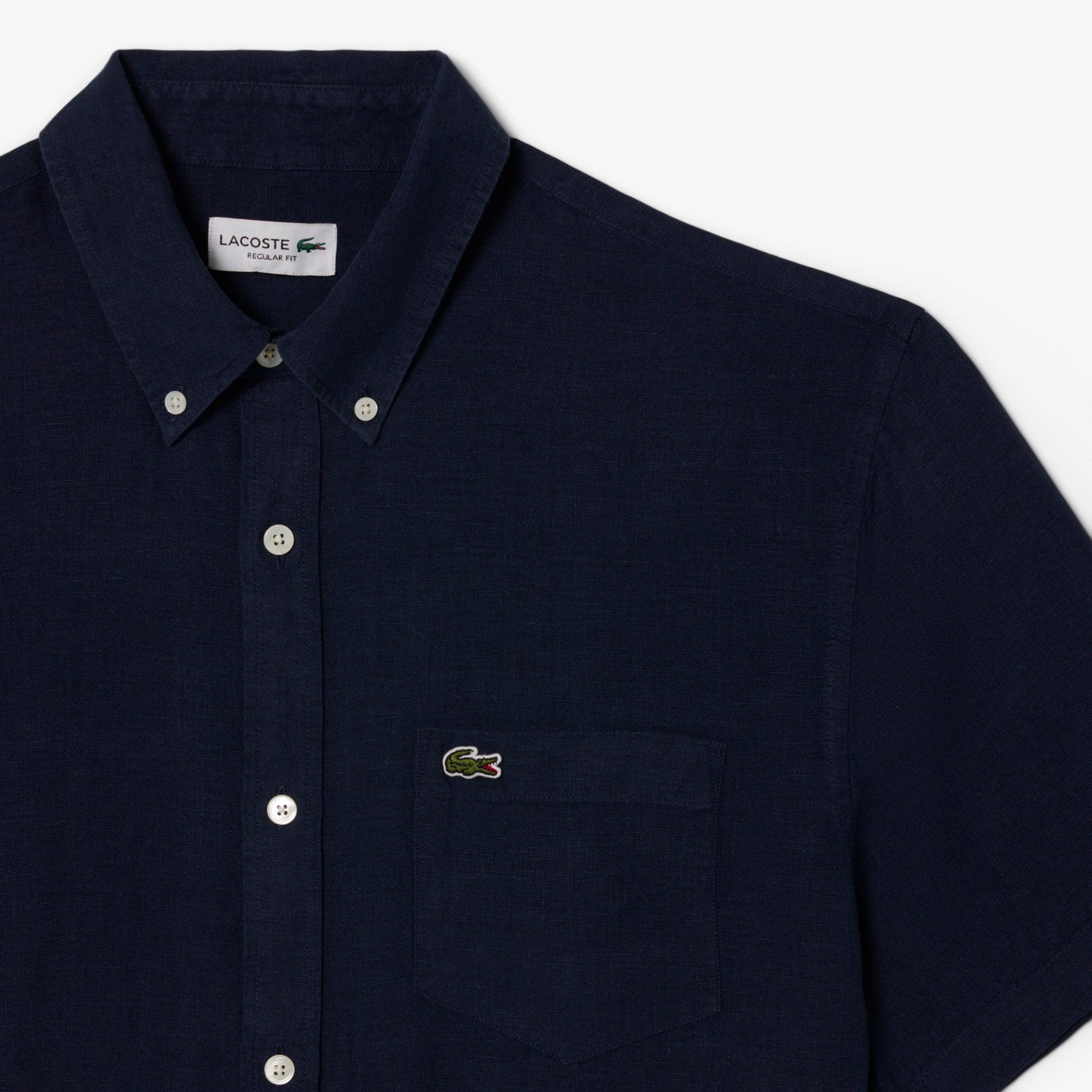 Lacoste Men Short Sleeved Linen Shirt