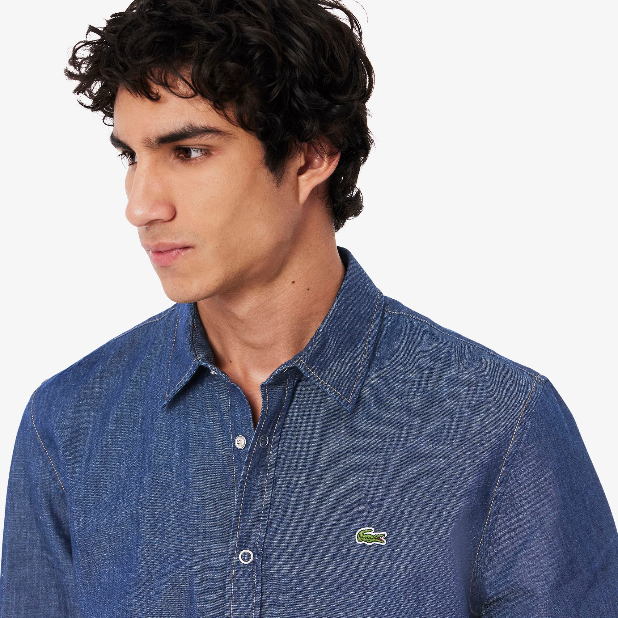 Lacoste Men Regular Fit Lightweight Denim Shirt