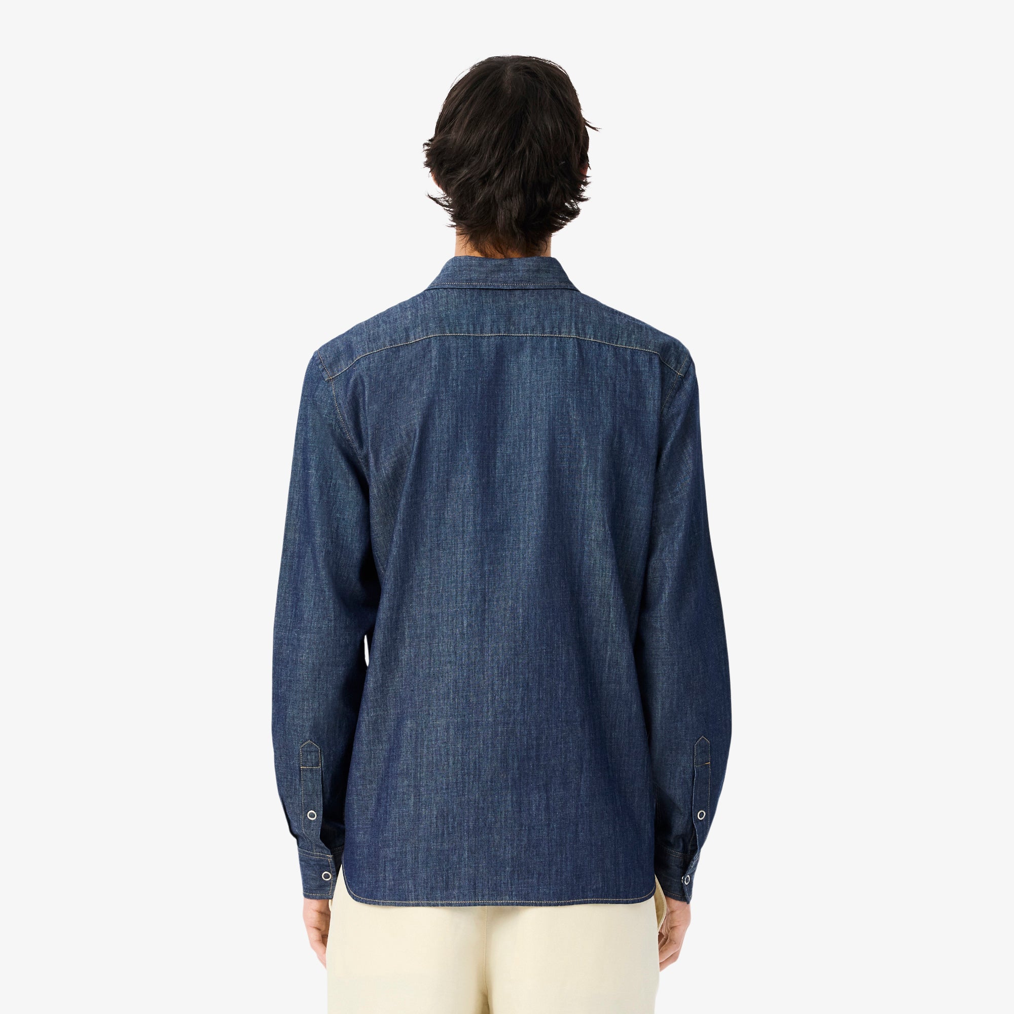 Lacoste Men Regular Fit Lightweight Denim Shirt
