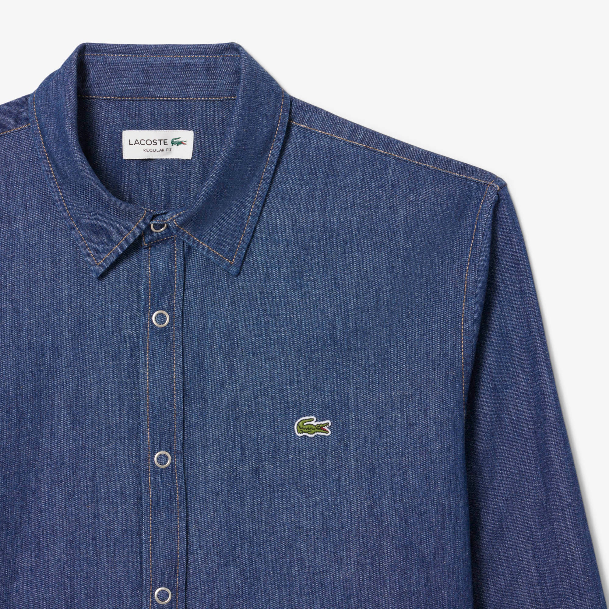 Lacoste Men Regular Fit Lightweight Denim Shirt