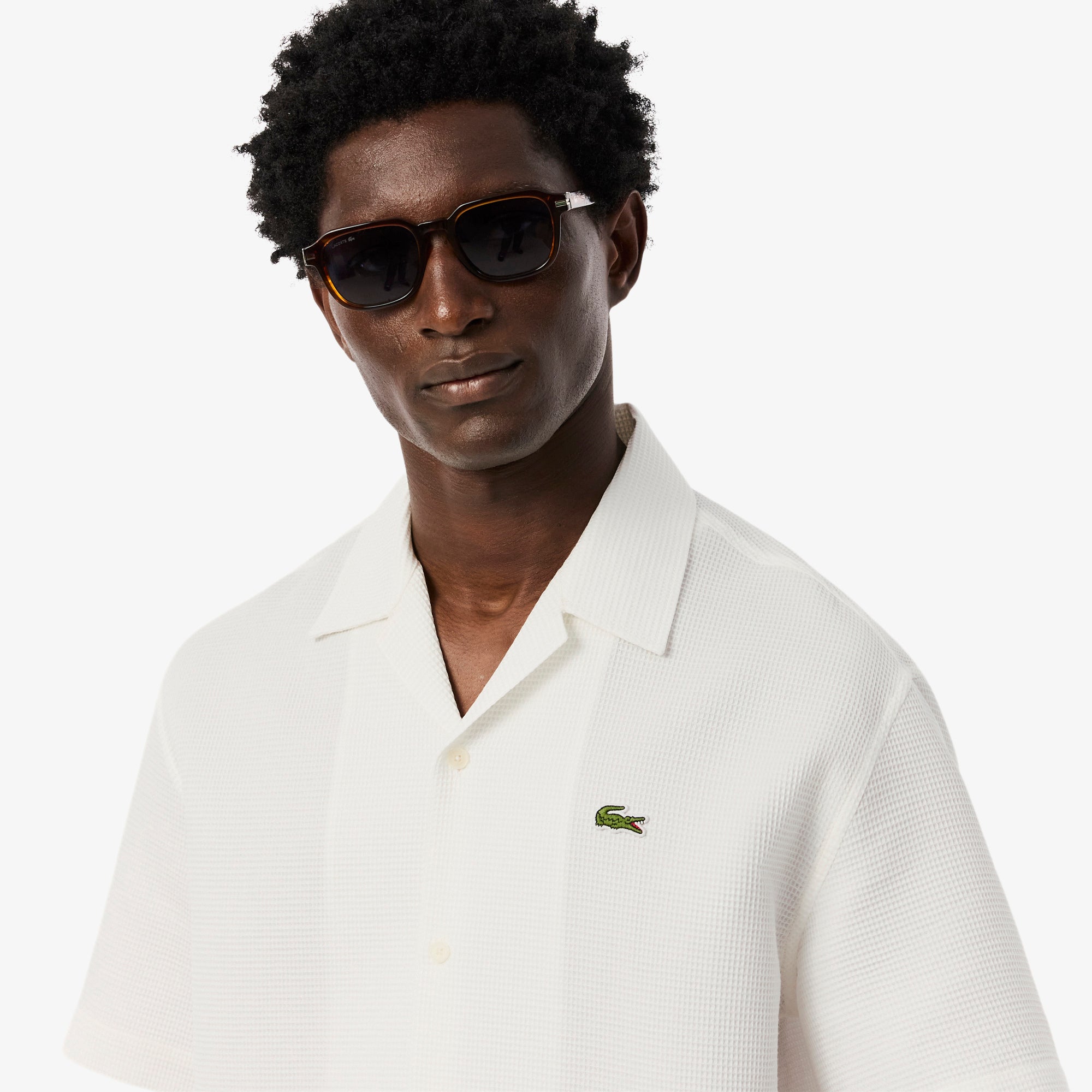 Lacoste Men Relaxed Fit Waffle Texture Shirt